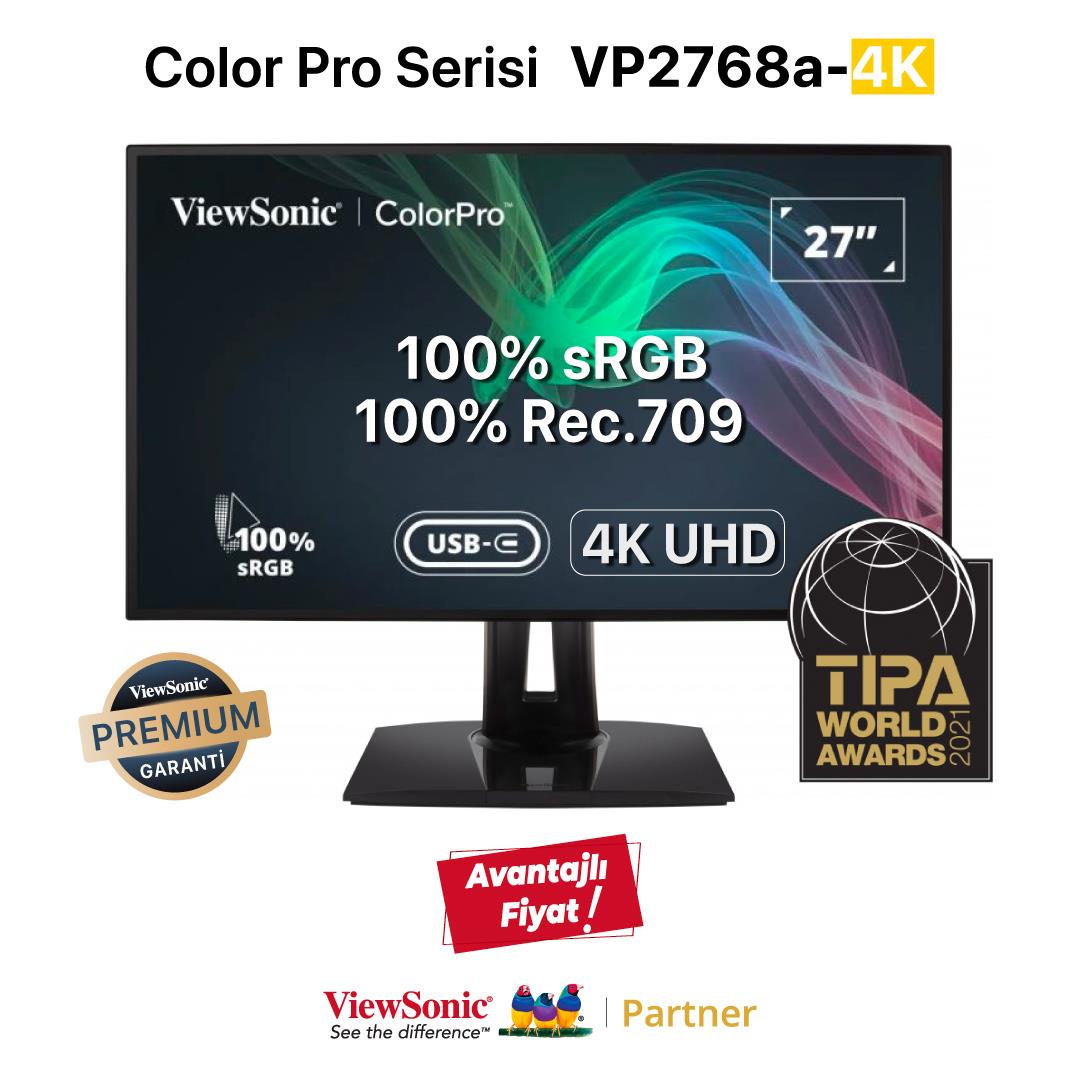 ViewSonicViewSonic VP2768a-4K %100 sRGB Profesyonel Renk Yönetim Monitörü