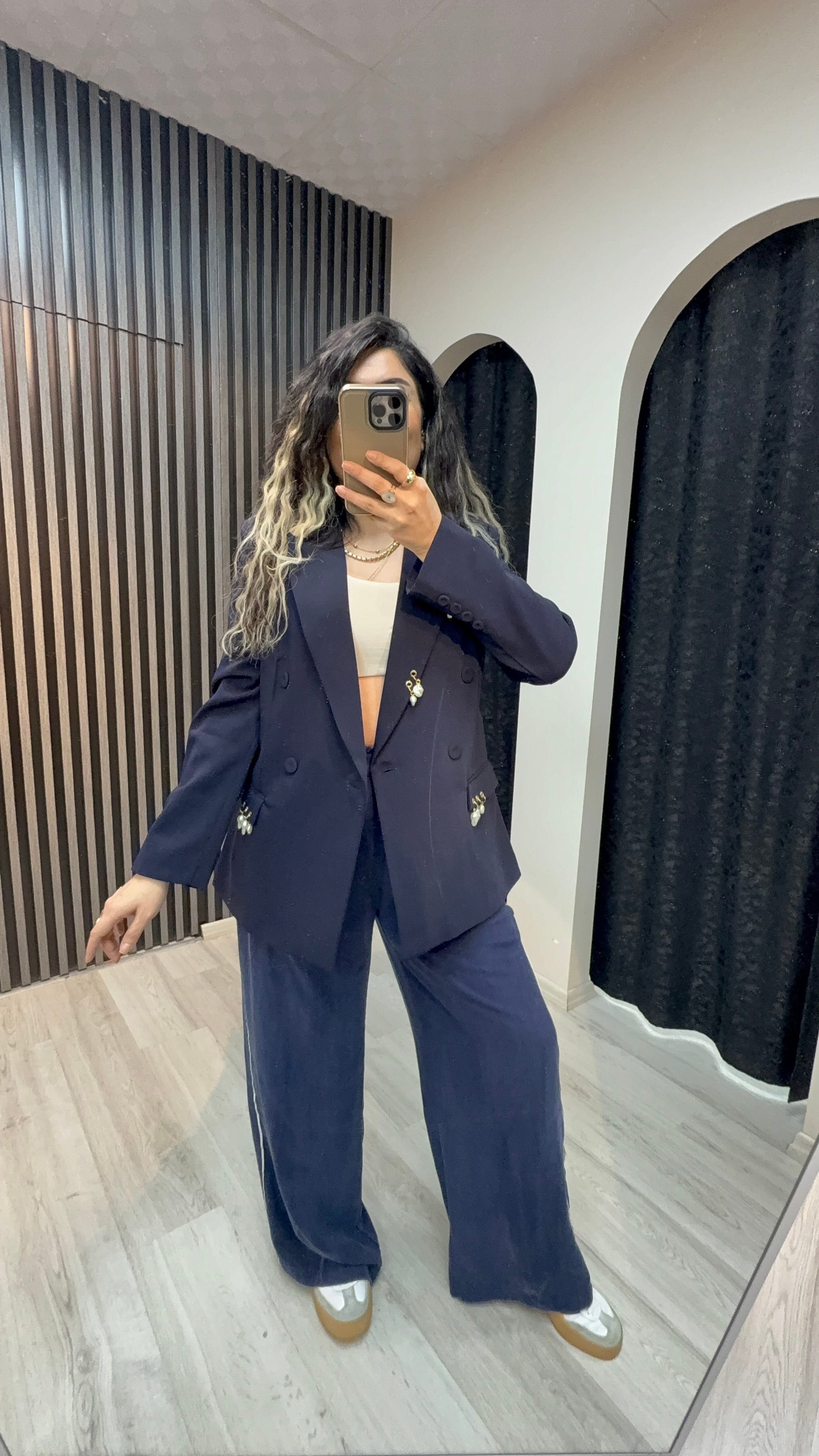 Lacivert Marka Model Küpeli Ceket