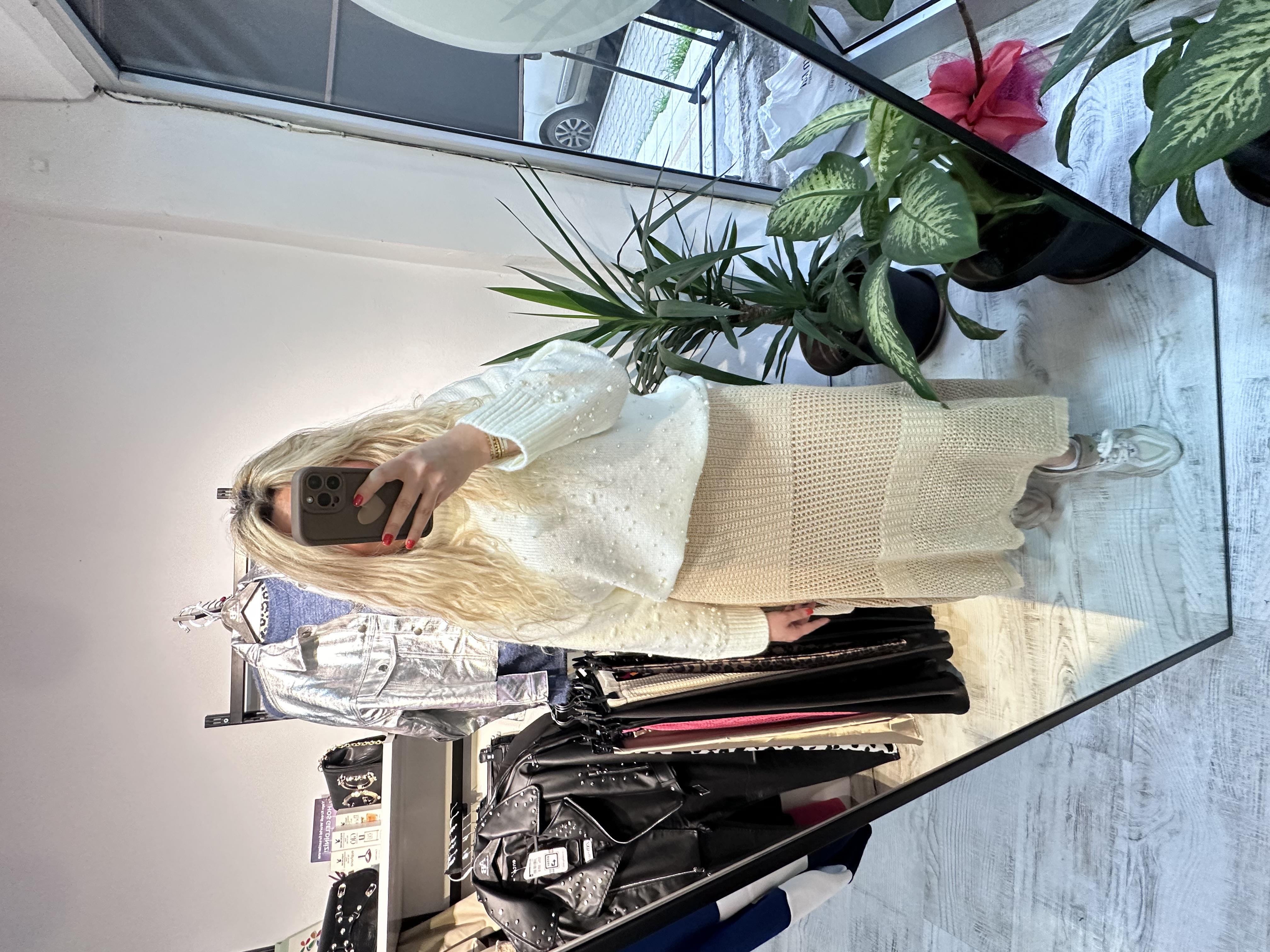 Astarlı Merserize Bej Etek