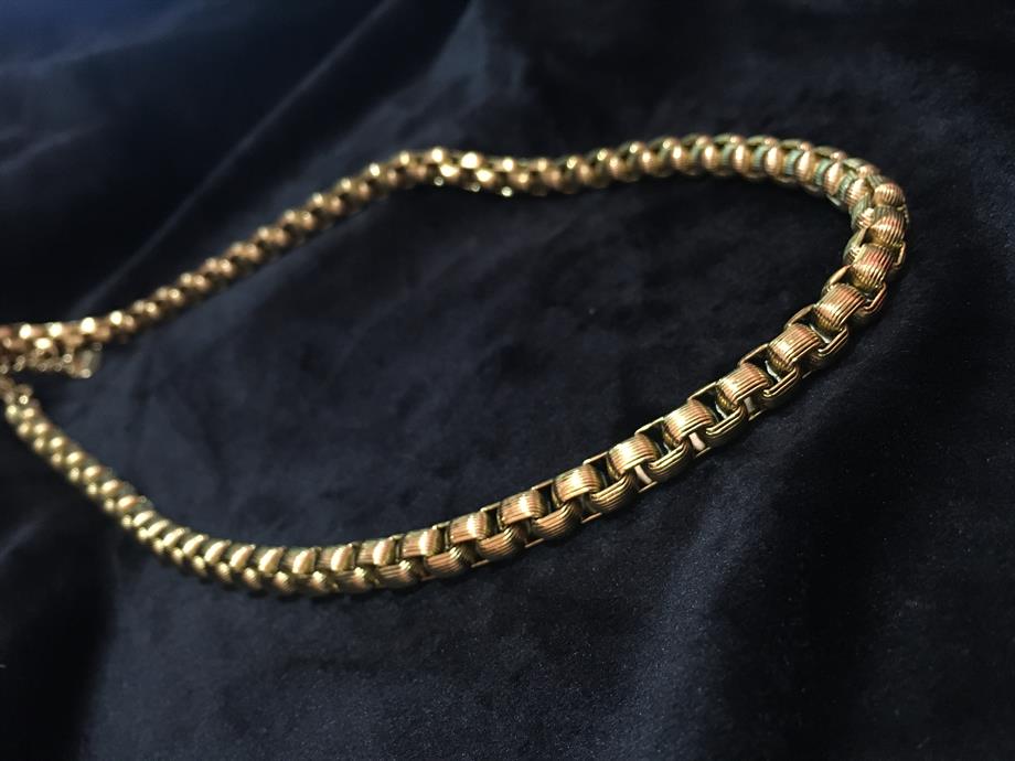 Çelik Halat Zincir Gold Kolye