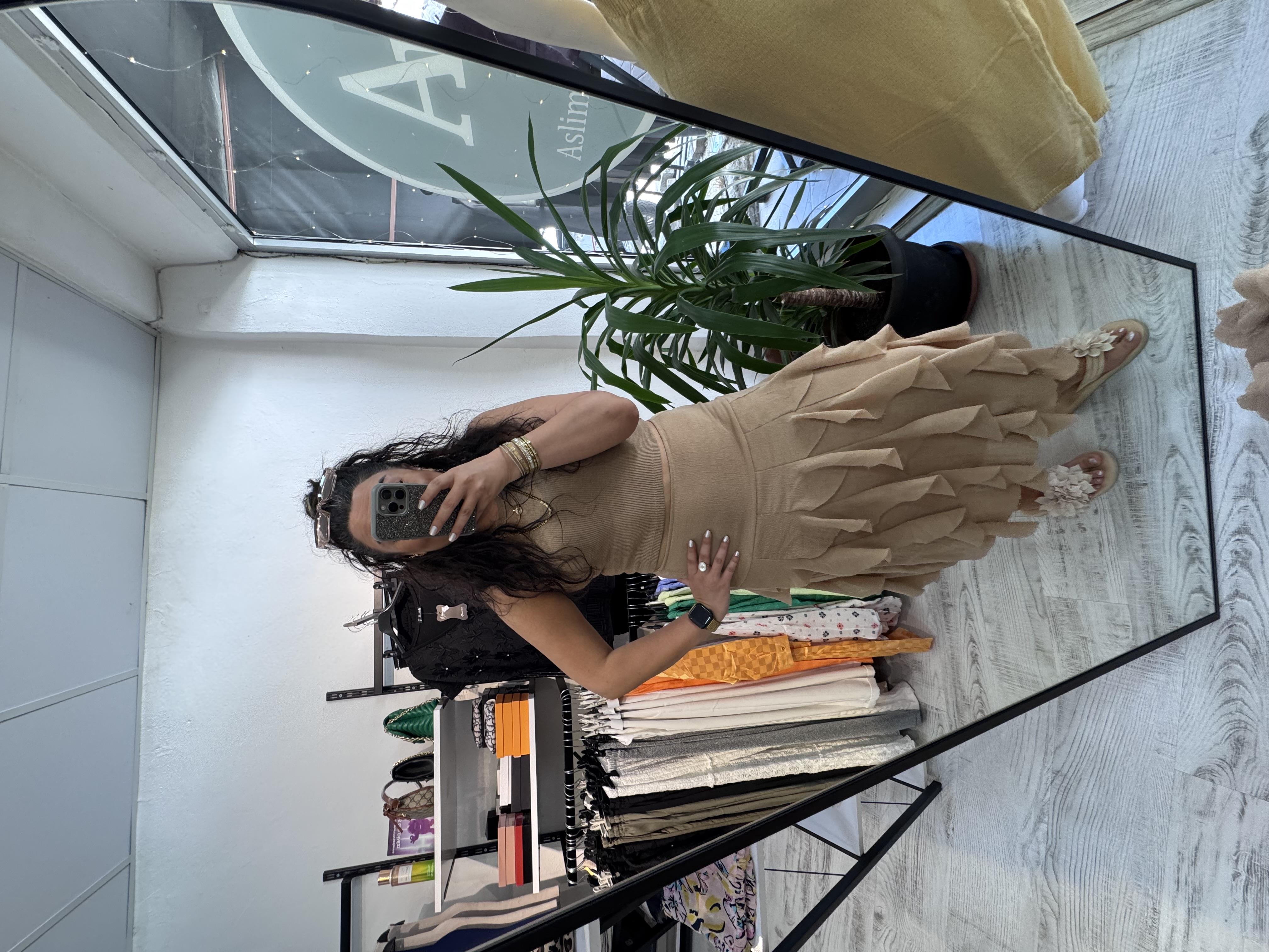 Fırfırlı Beli Lastikli Etek