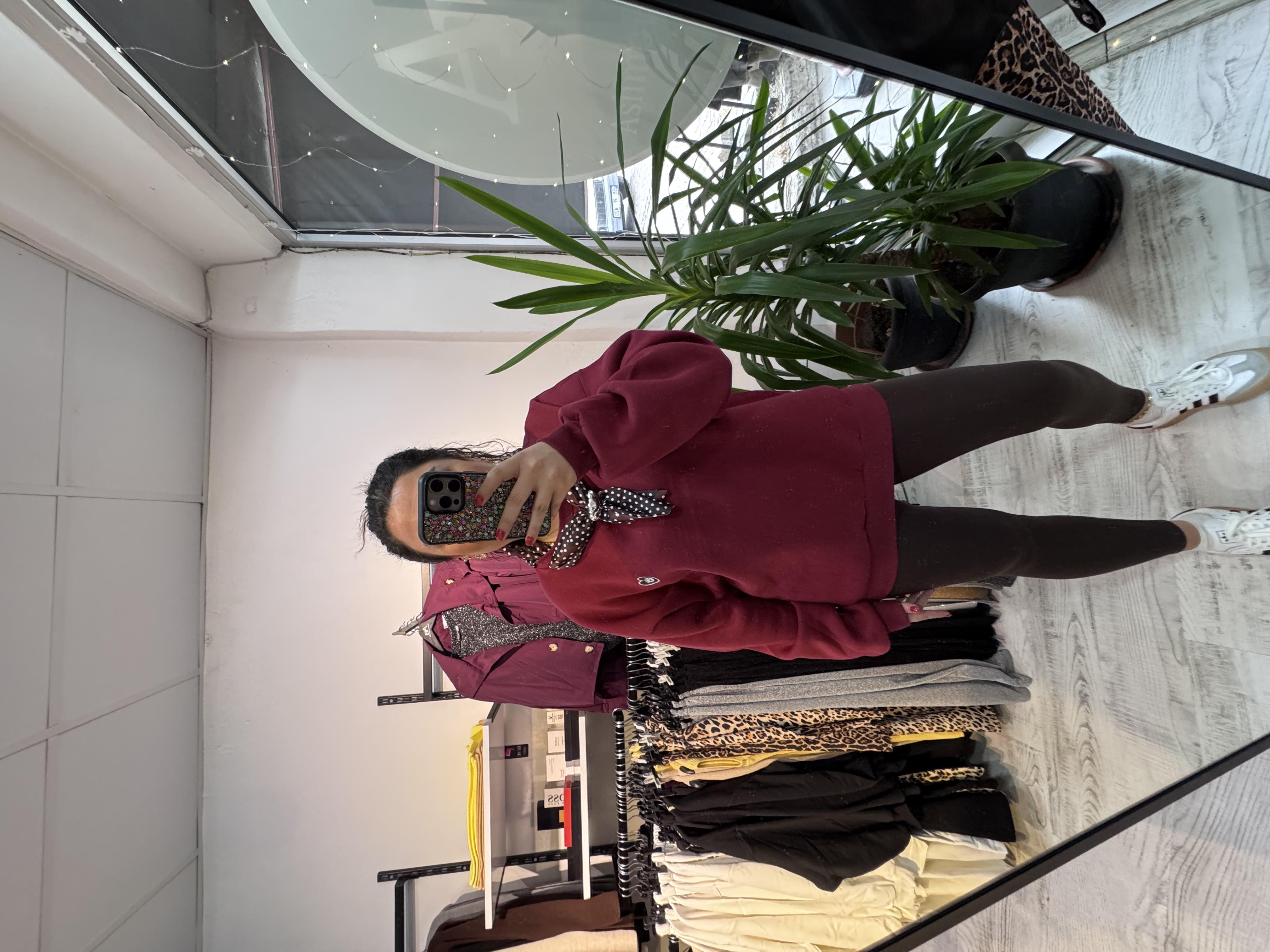 Fular Detaylı Mrk Bordo Sweat
