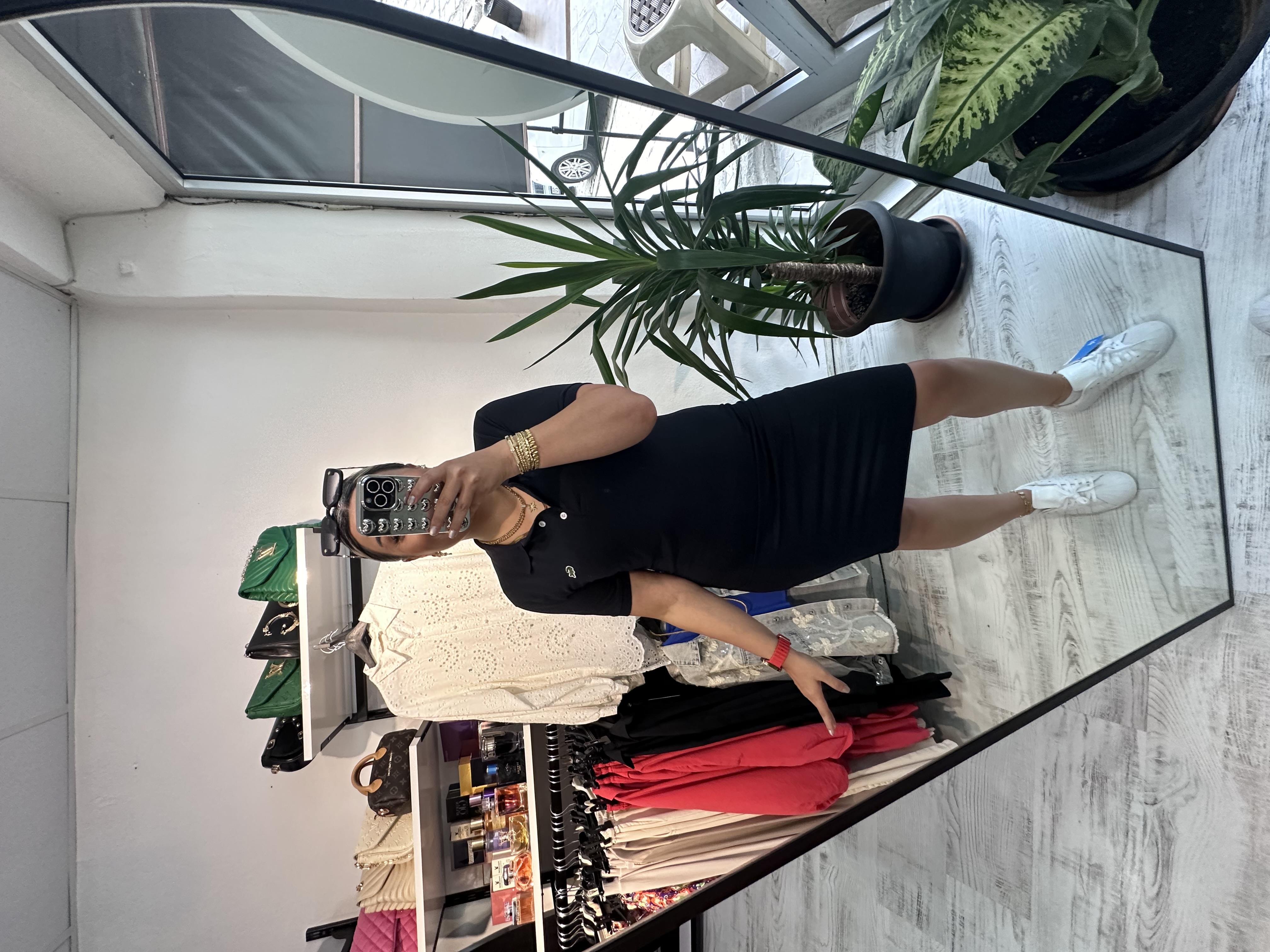 Marka Model Polo Yaka Lacivert Elbise