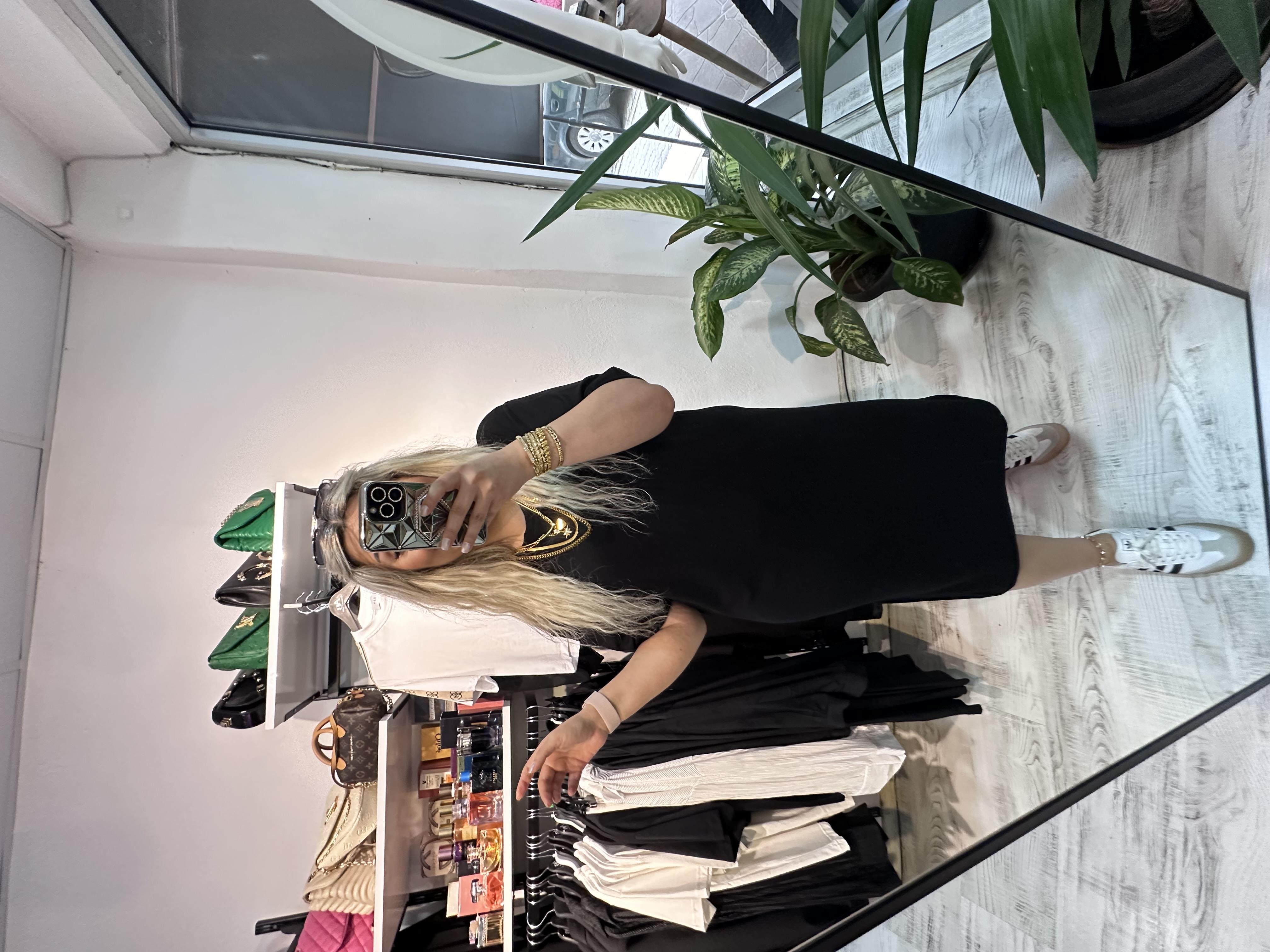 Oysho Kumaş Siyah Elbise