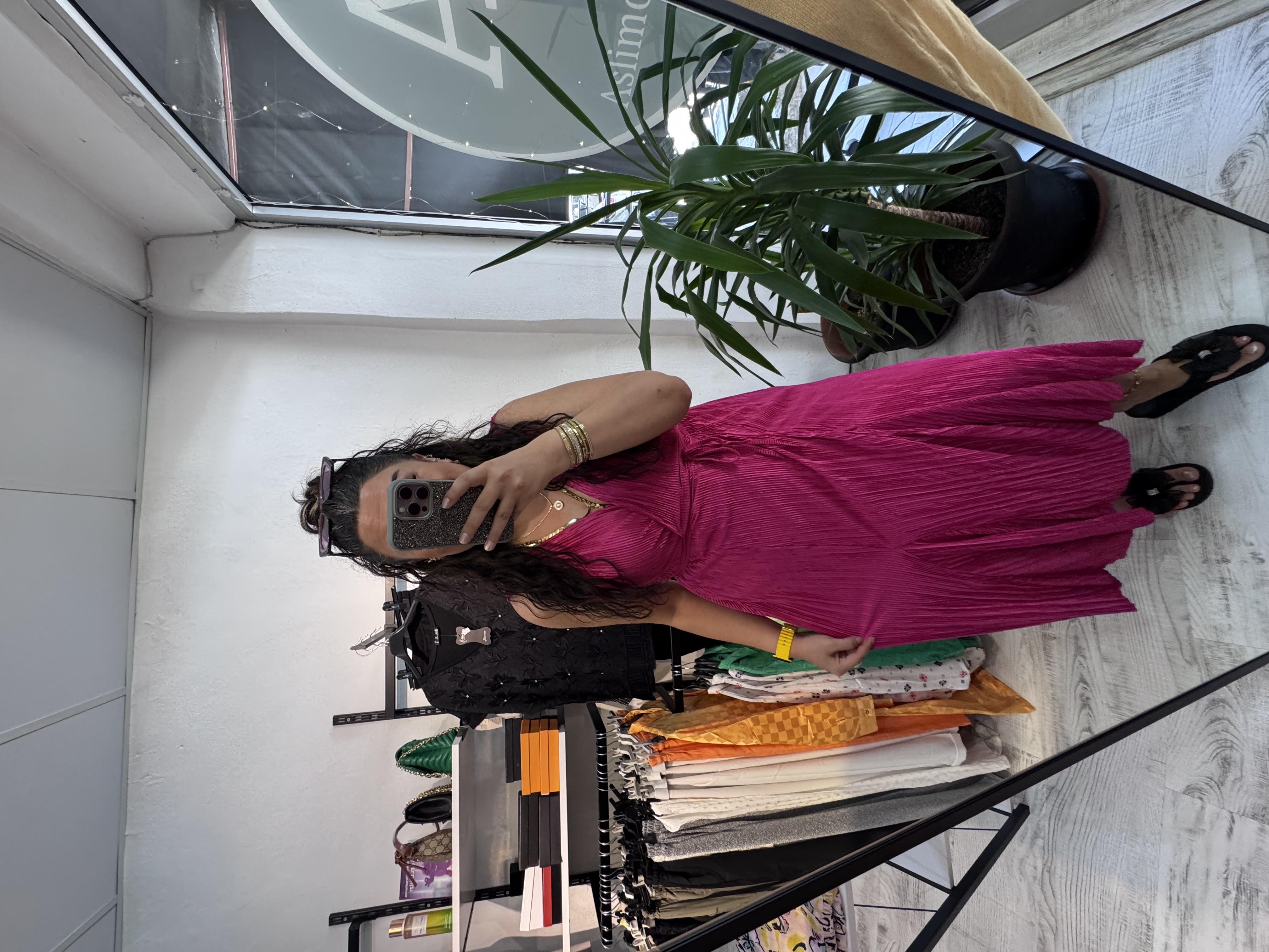 Piliseli Pembe Elbise