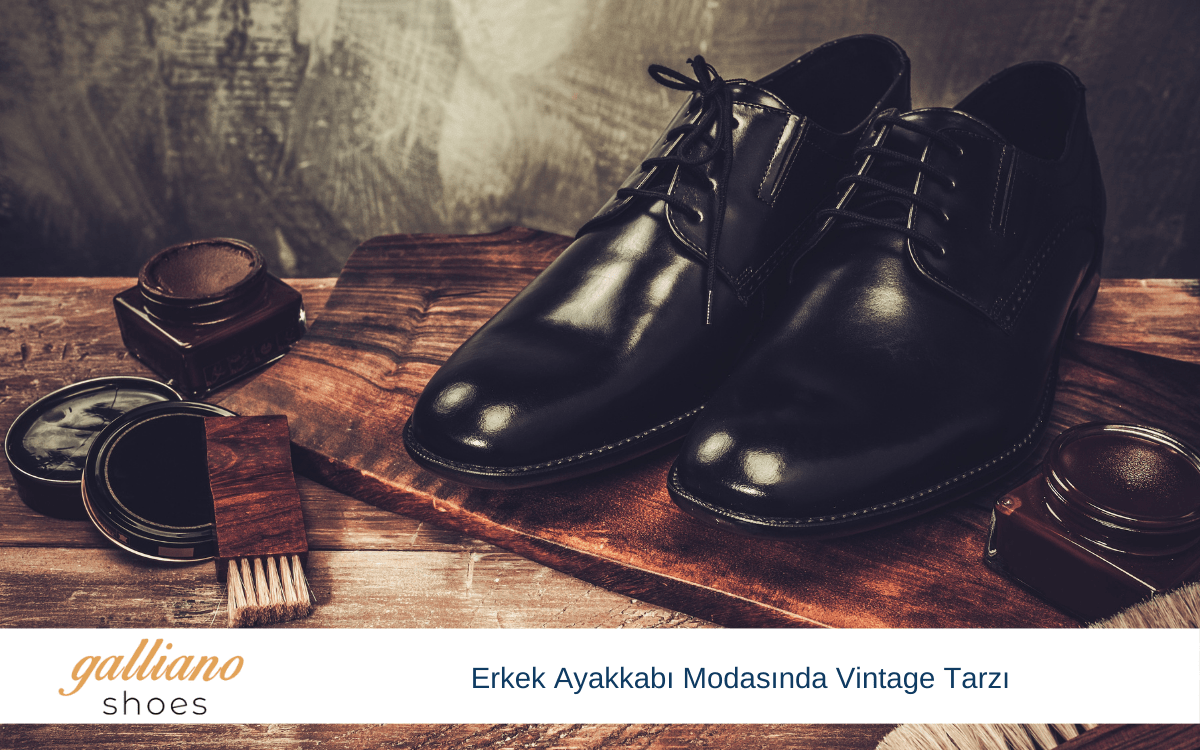 erkek ayakkabı modasında vintage