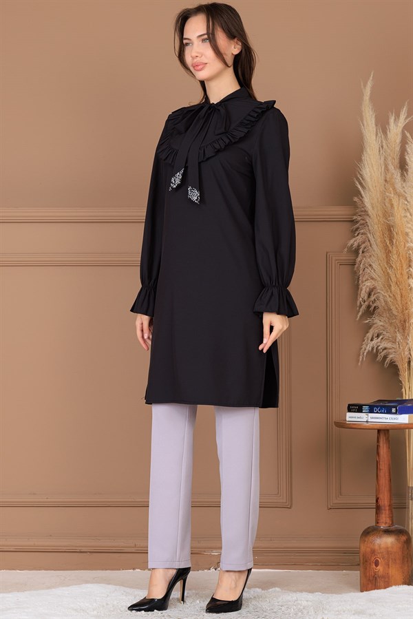 Asel Tunik Pantolon İkili Takım Siyah