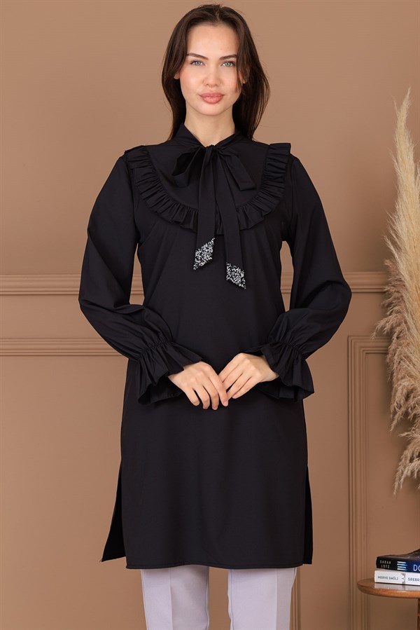 Asel Tunik Pantolon İkili Takım Siyah