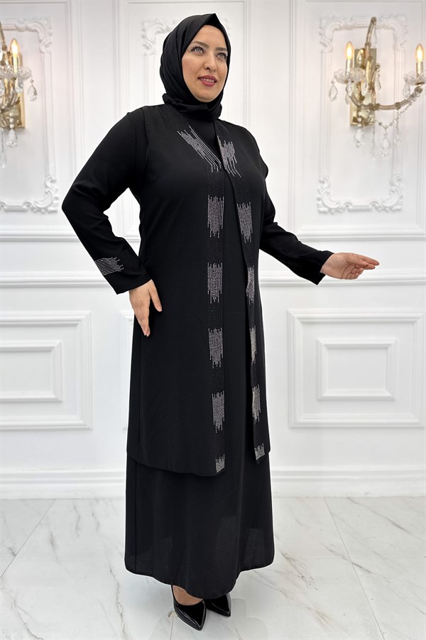 Beril Tesettür Abiye Siyah