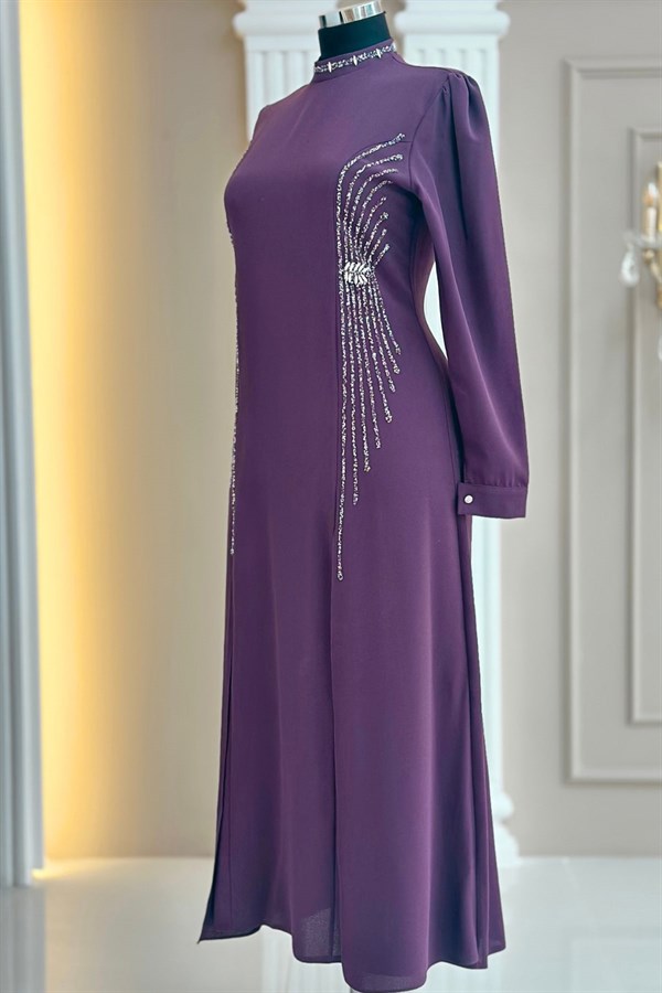 Duru Tesettür Abiye Violet
