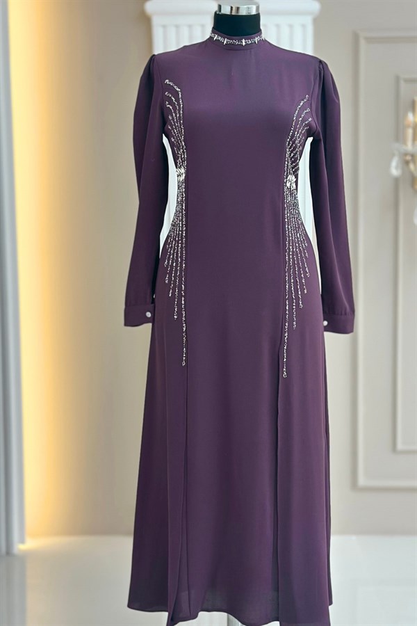 Duru Tesettür Abiye Violet
