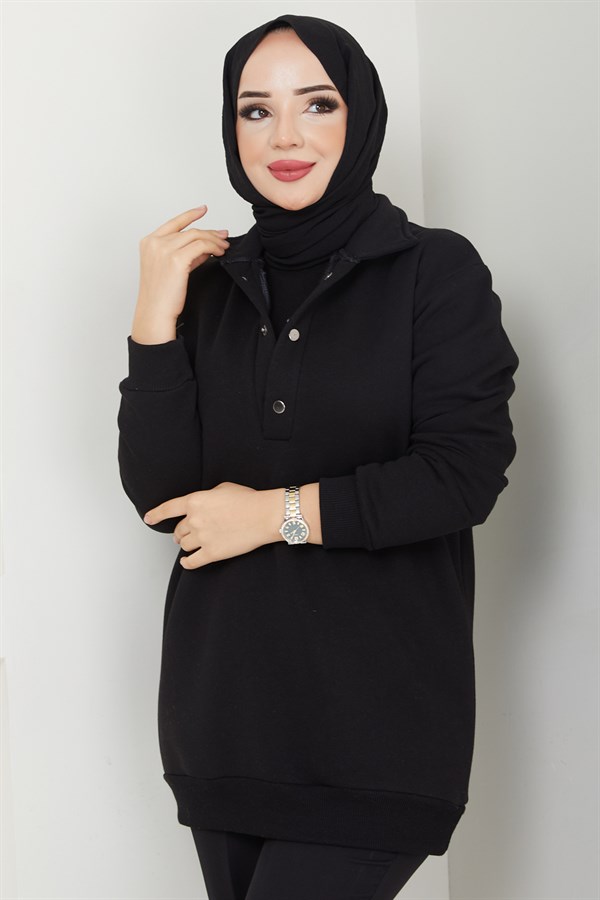 Esila Tesettür Sweat Siyah