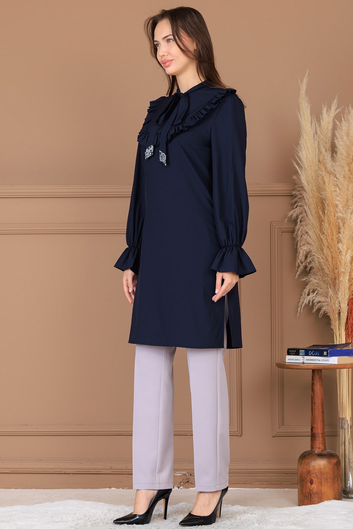 Asel Tunik Pantolon İkili Takım Lacivert