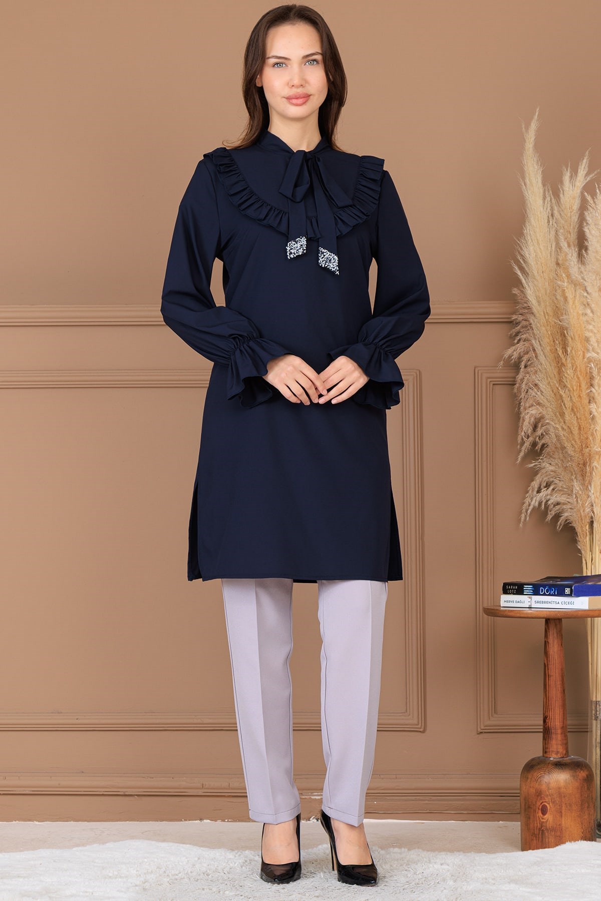 Asel Tunik Pantolon İkili Takım Lacivert
