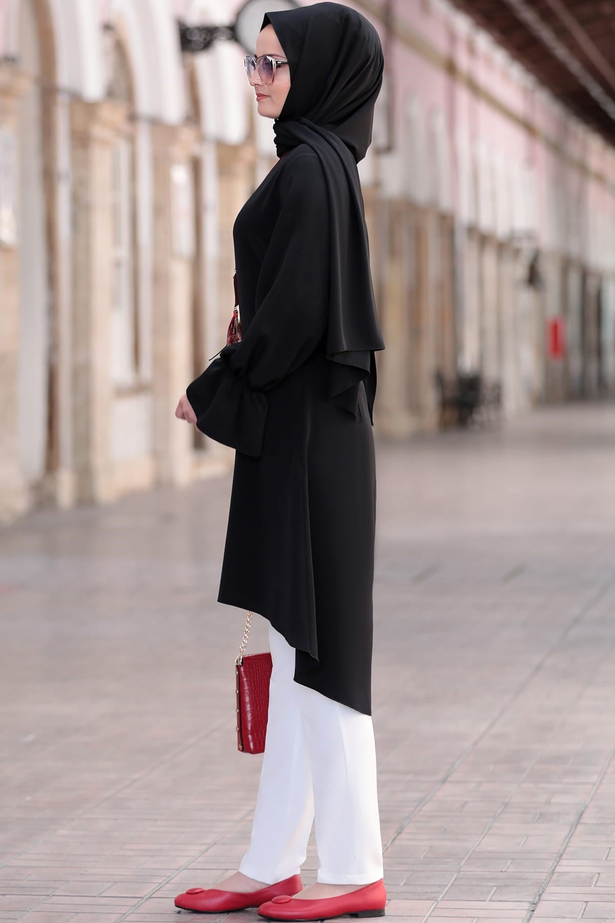 Eflin Tesettür Tunik Siyah