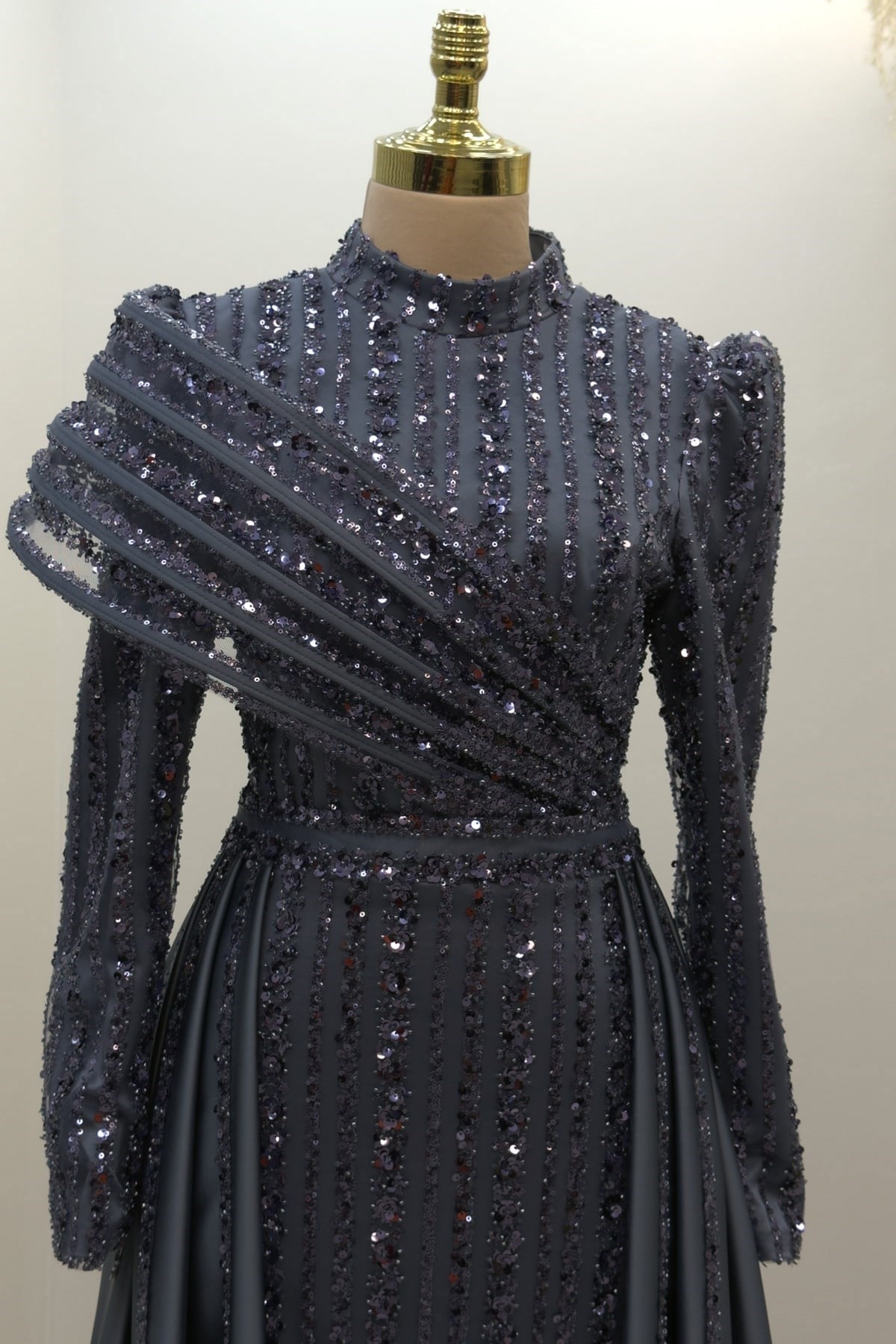 Elegance Tesettür Abiye İndigo