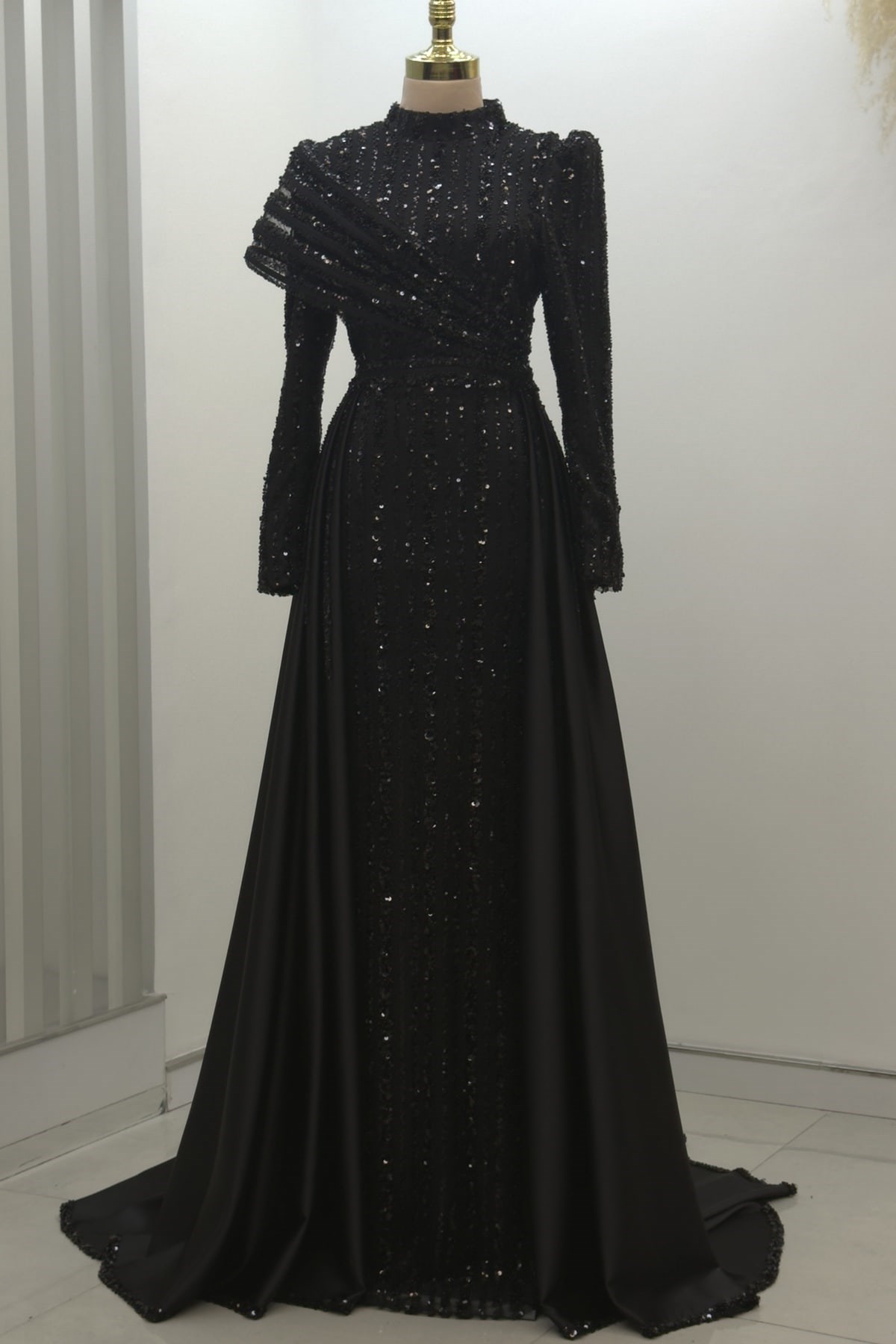 Elegance Tesettür Abiye Siyah