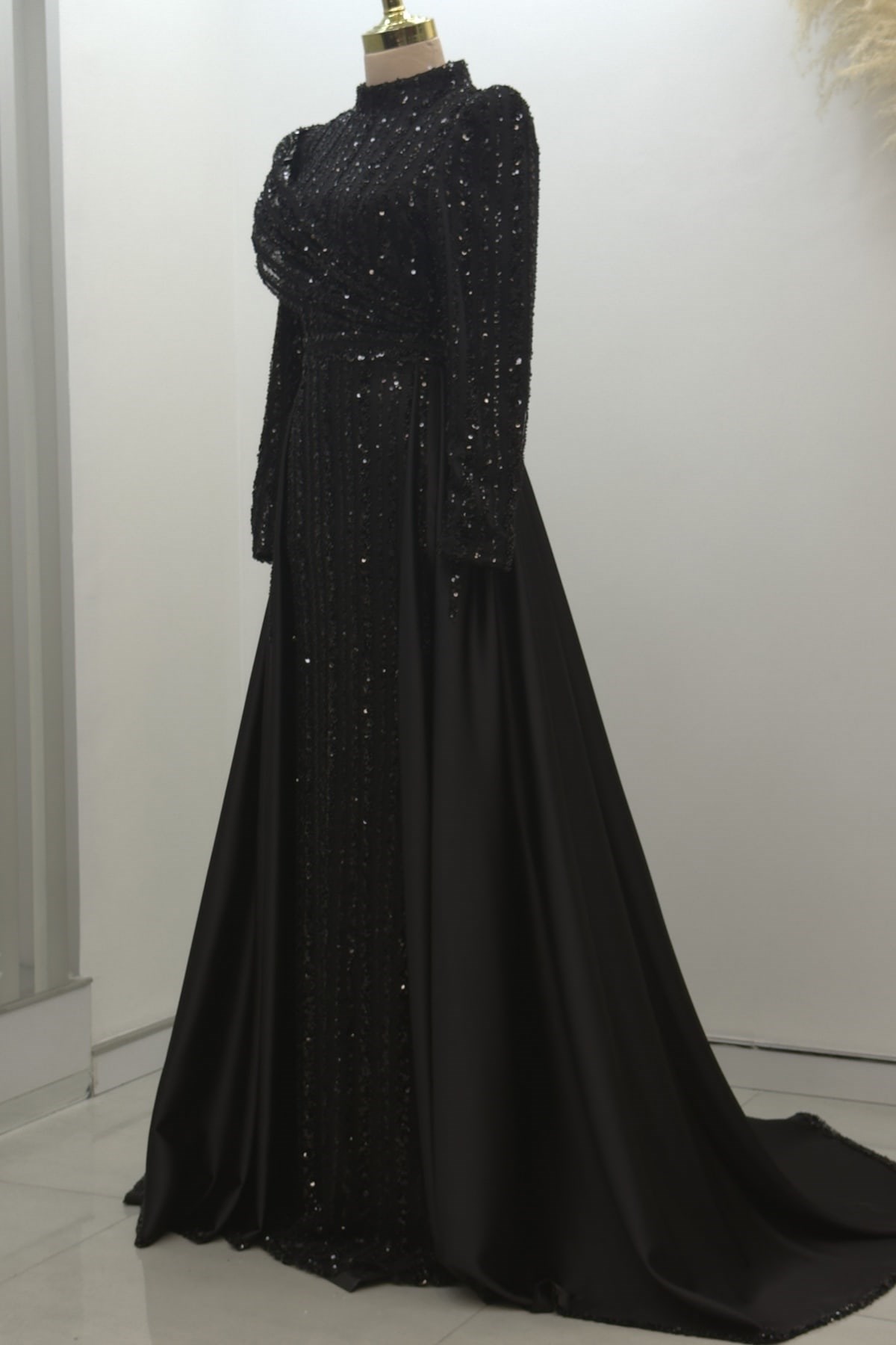 Elegance Tesettür Abiye Siyah