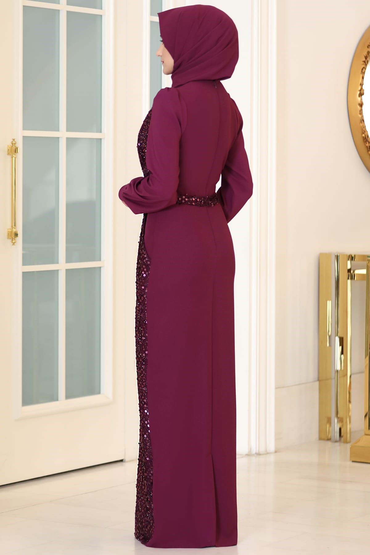 Hürrem Tesettür Abiye Mürdüm