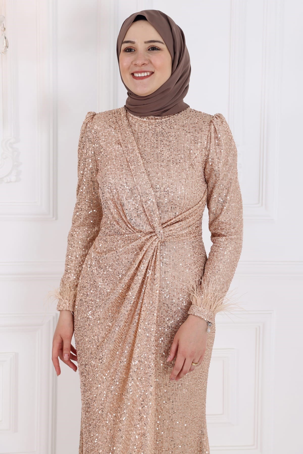İkbal Tesettür Abiye Gold