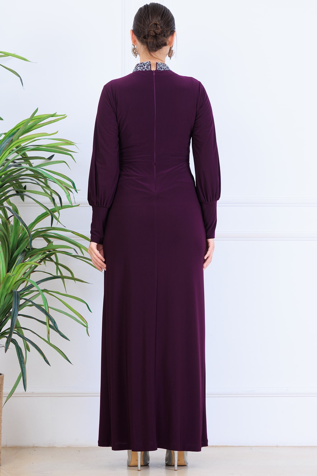 Melisa Tesettür Abiye Mürdüm