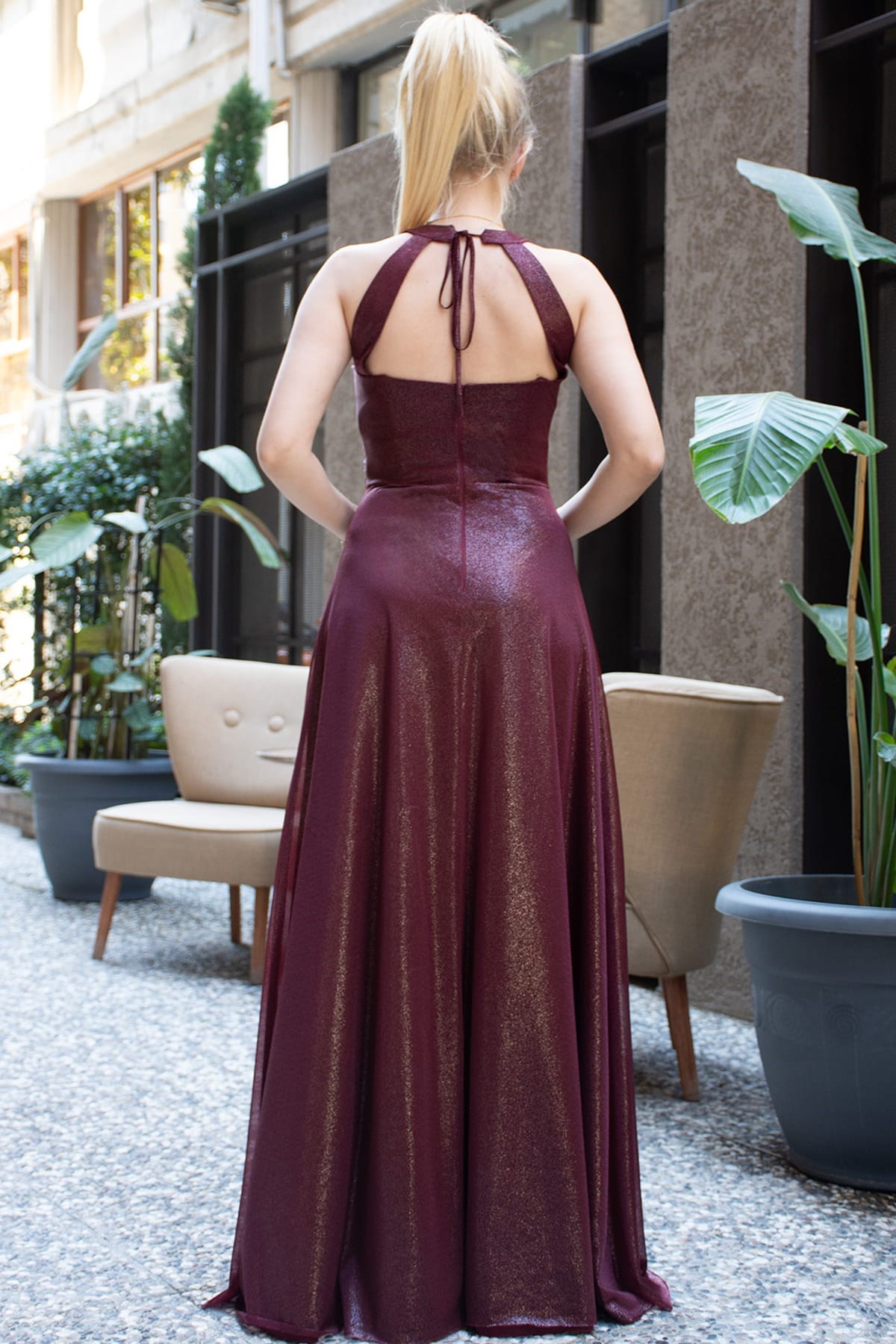 Perla Abiye Bordo