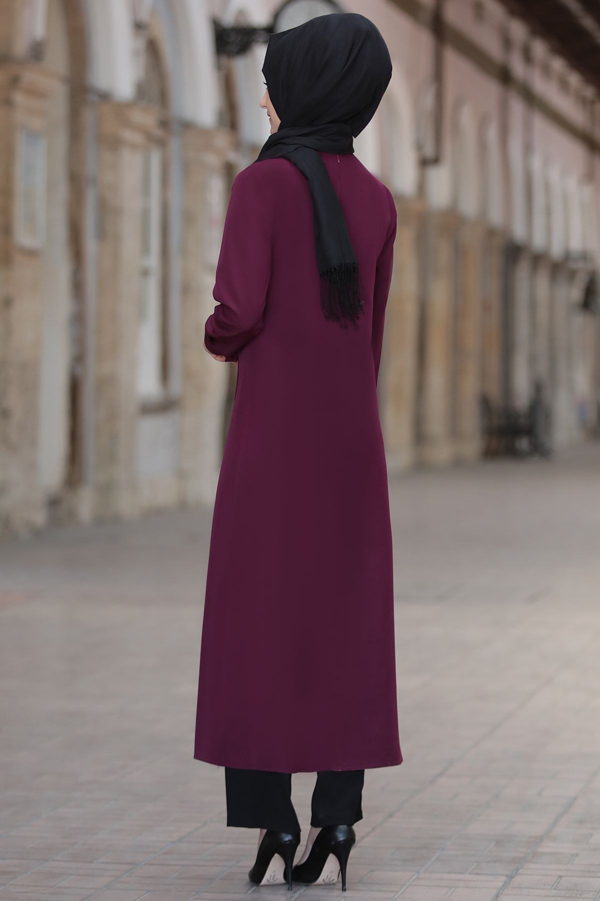 Rümeysa Tesettür Takım Mürdüm