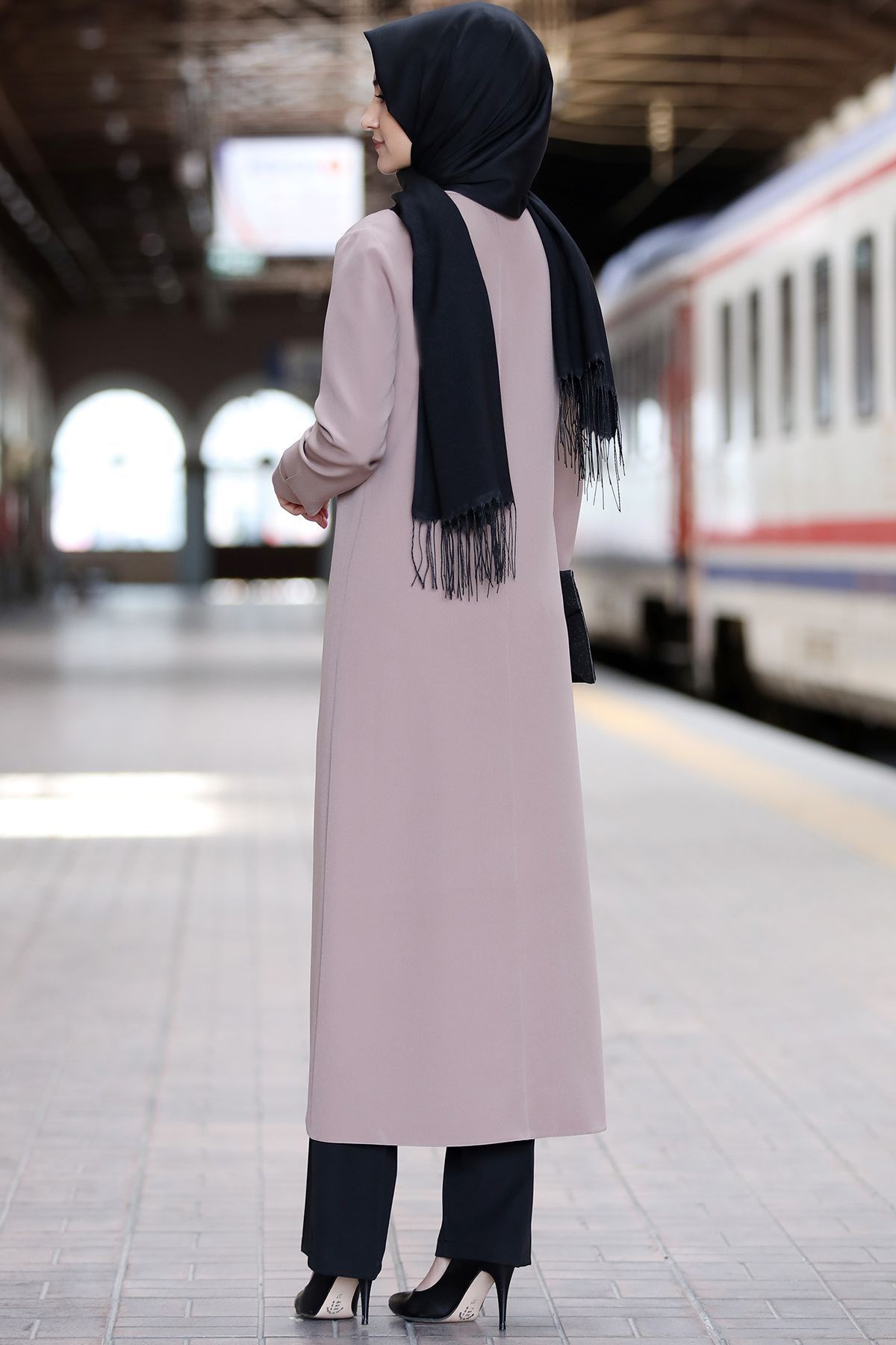 Rümeysa Tesettür Takım Vizon