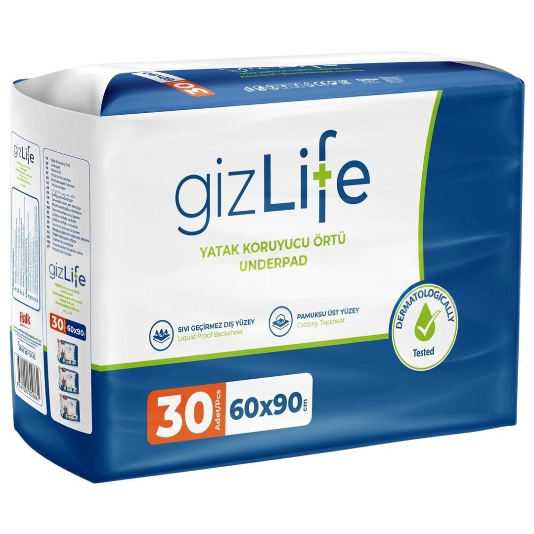 Gizlife Yatak Koruyucu 60X90 30lu