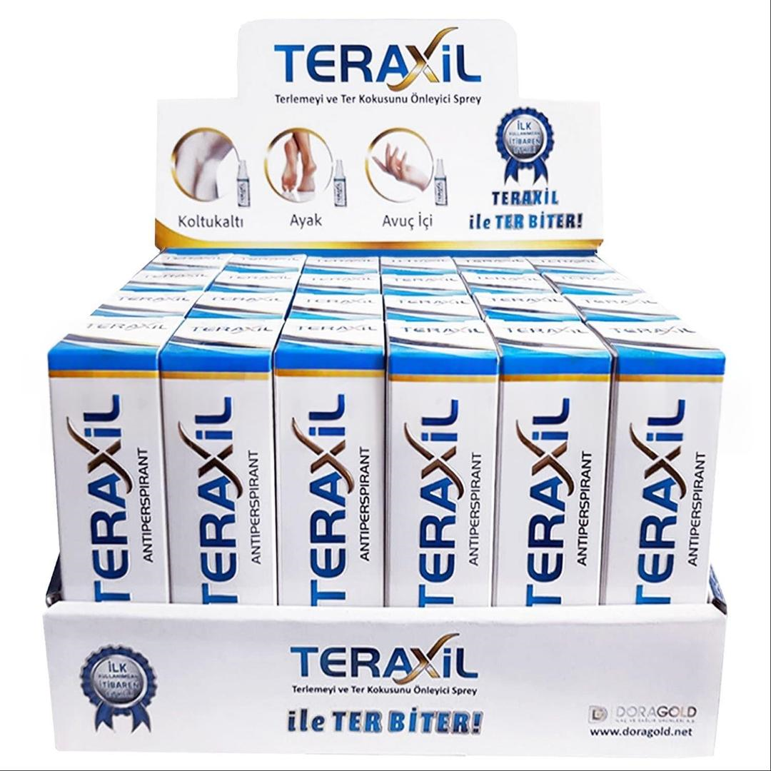Teraxil Terlemeyi ve Ter Kokusunu Önleyici Sprey 50 ml - 24 Adet