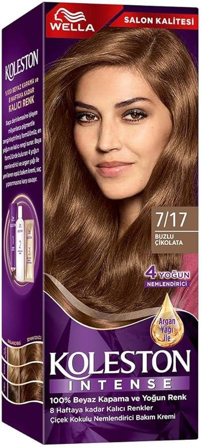 Wella Intense 7/17 Buzlu Çikolata Salon Kalitesi Saç Boyası