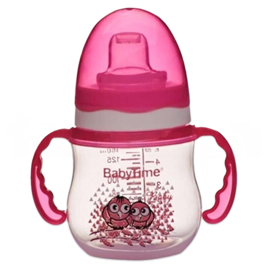 Babytime Kulplu Akıtmaz Bardak Damla 150 ml - Pembe
