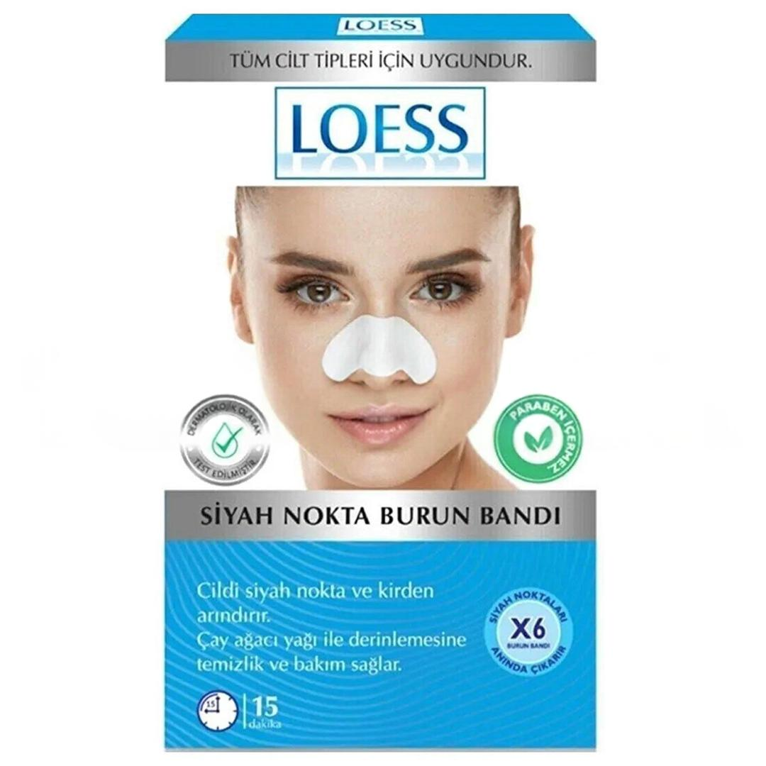 Loess Siyah Nokta Burun Bandı 6lı