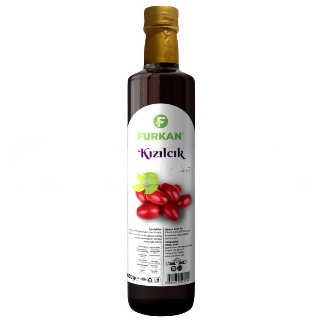 Furkan Kızılcık Özü 680 gr Cam Şişe