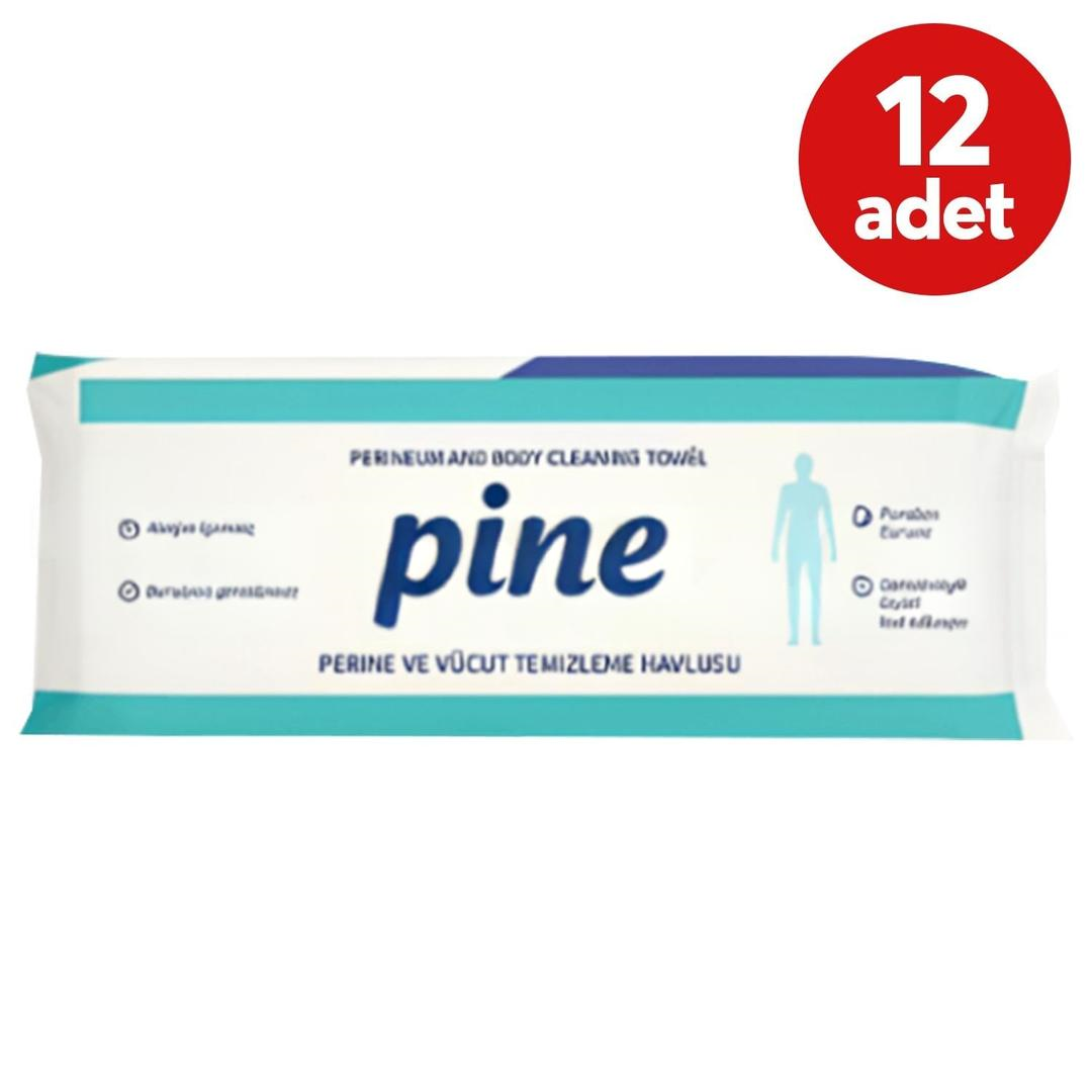 Pine Perine ve Vücut Temizleme Havlusu 50li - 12 Adet 1 Koli