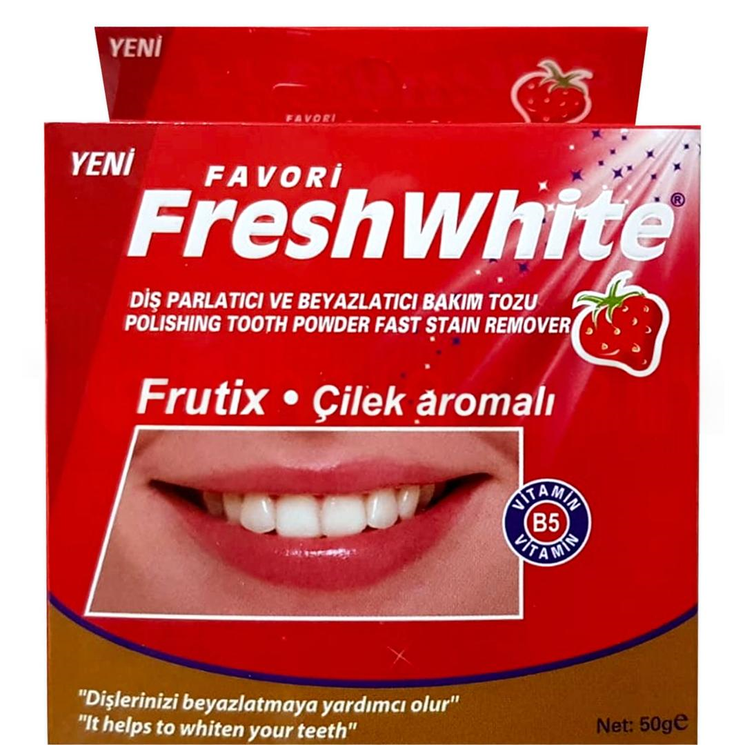 Fresh White Diş Tozu Çilek Aromalı 50 gr