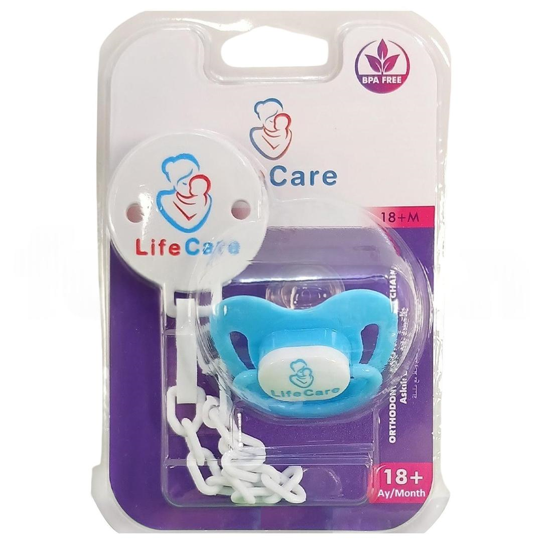 Life Care Baby Askılı Damaklı Ortodontik Emzik 3 Numara 18+ Ay Mavi