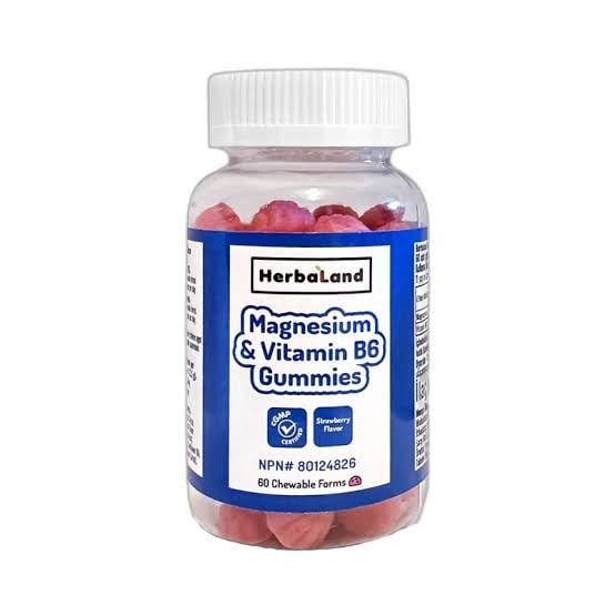 HERBALAND MAGNESIUM VITAMIN B6 60 GUMMIES