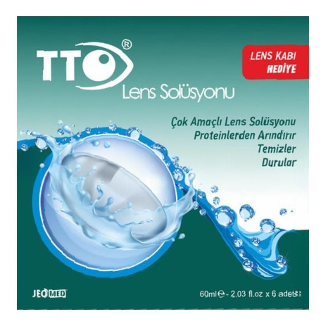 TTO Lens Solüsyonu 60 ml + Lens Kabı Hediye 6 Adet