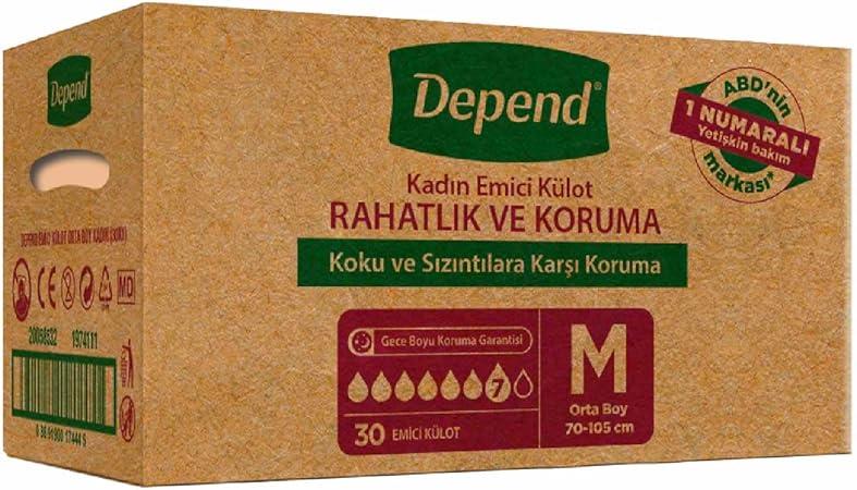 DEPEND MEDİCAL EMC KÜLOT KADIN M (30X1)