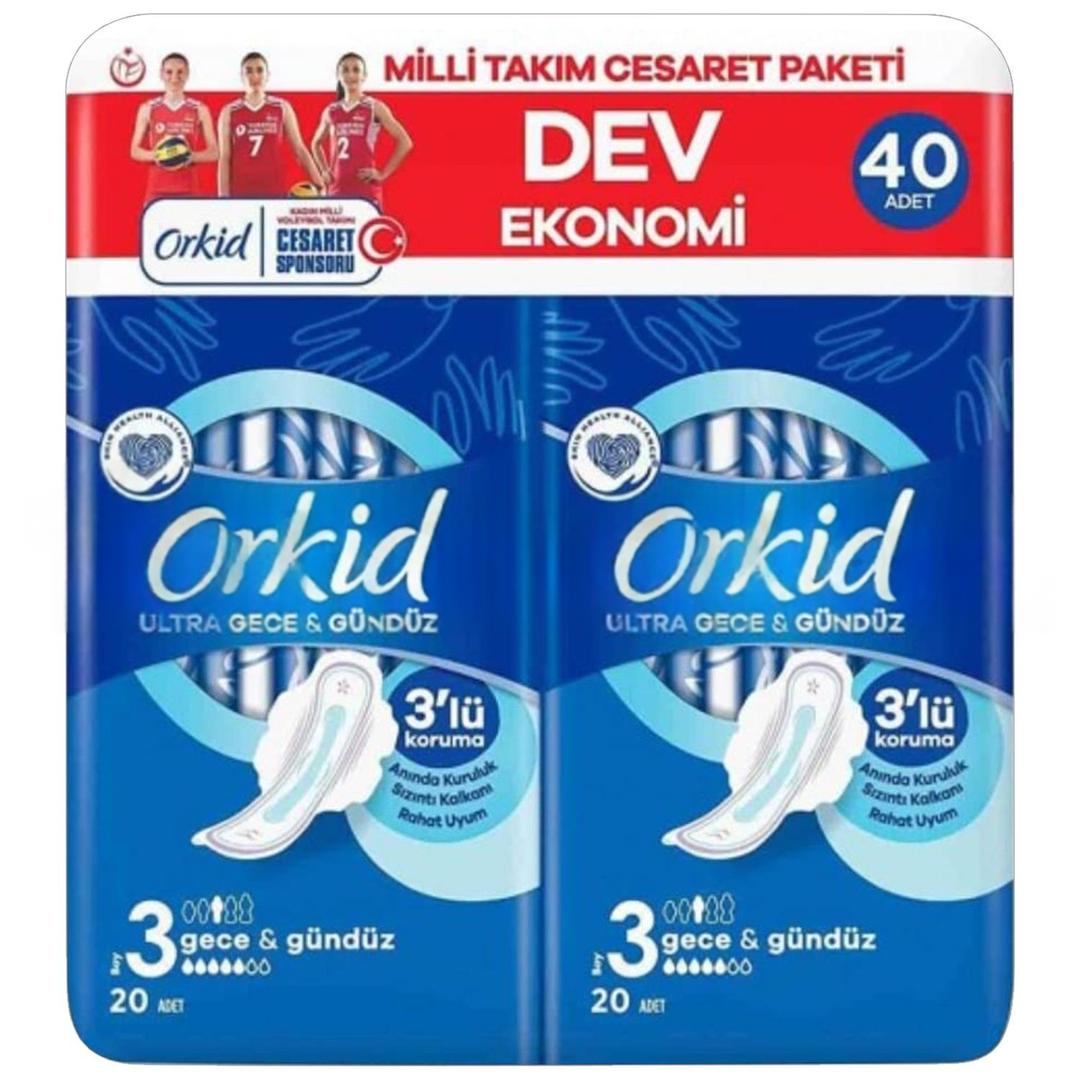 Orkid Ultra Gece Gündüz Hijyenik Ped 40lı