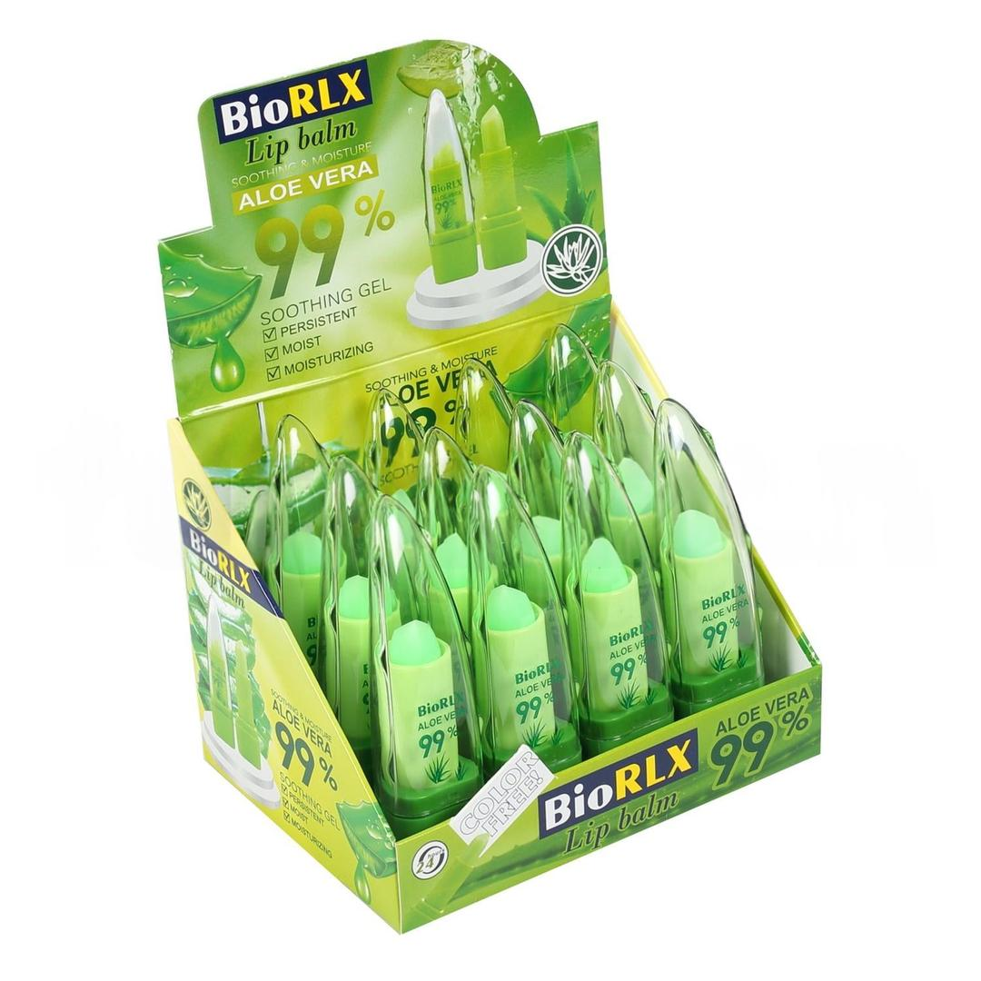 BioRLX %99 Aloe Vera Lip Balm - 12li Stant