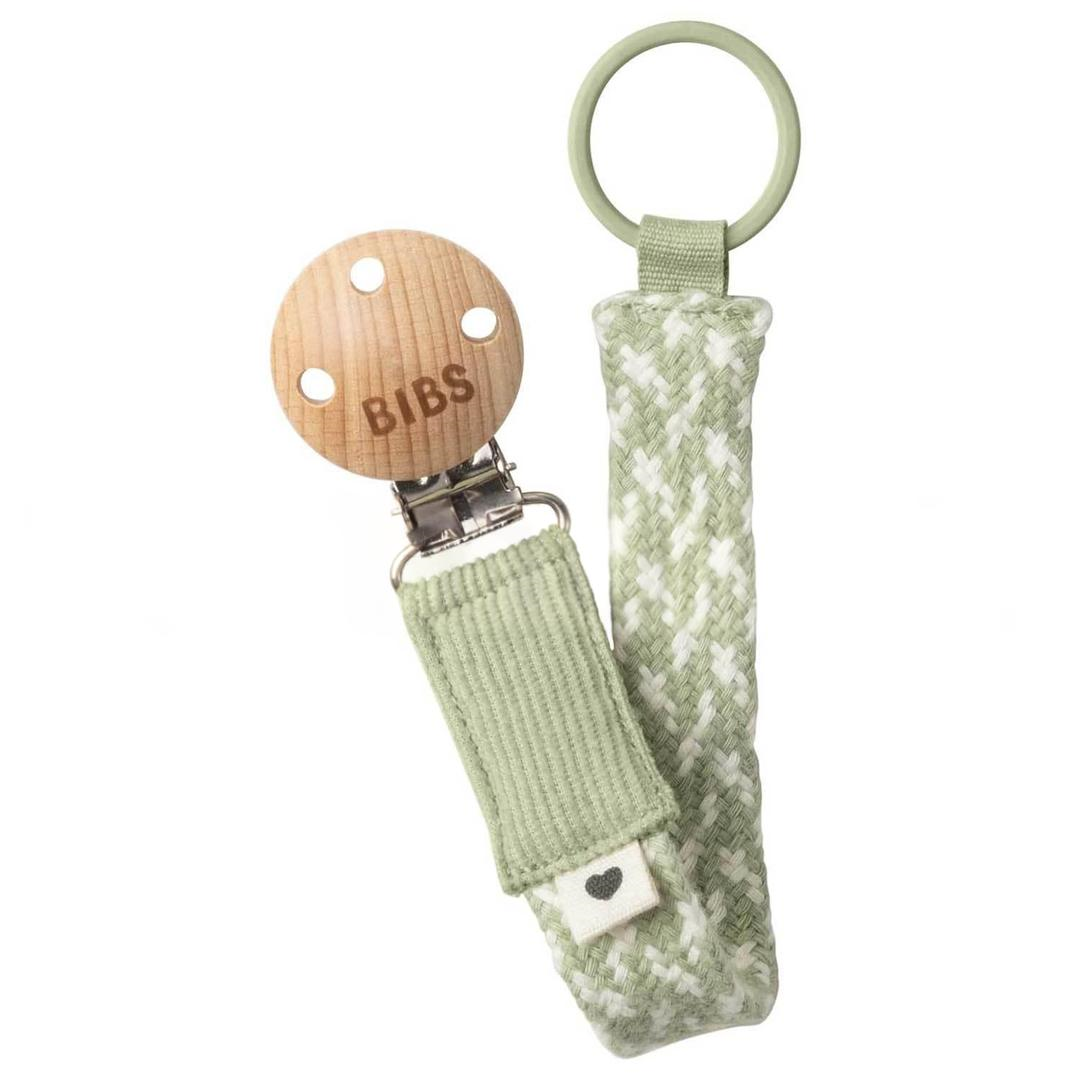 Bibs Paci Braid Emzik Askısı - Sage / Ivory