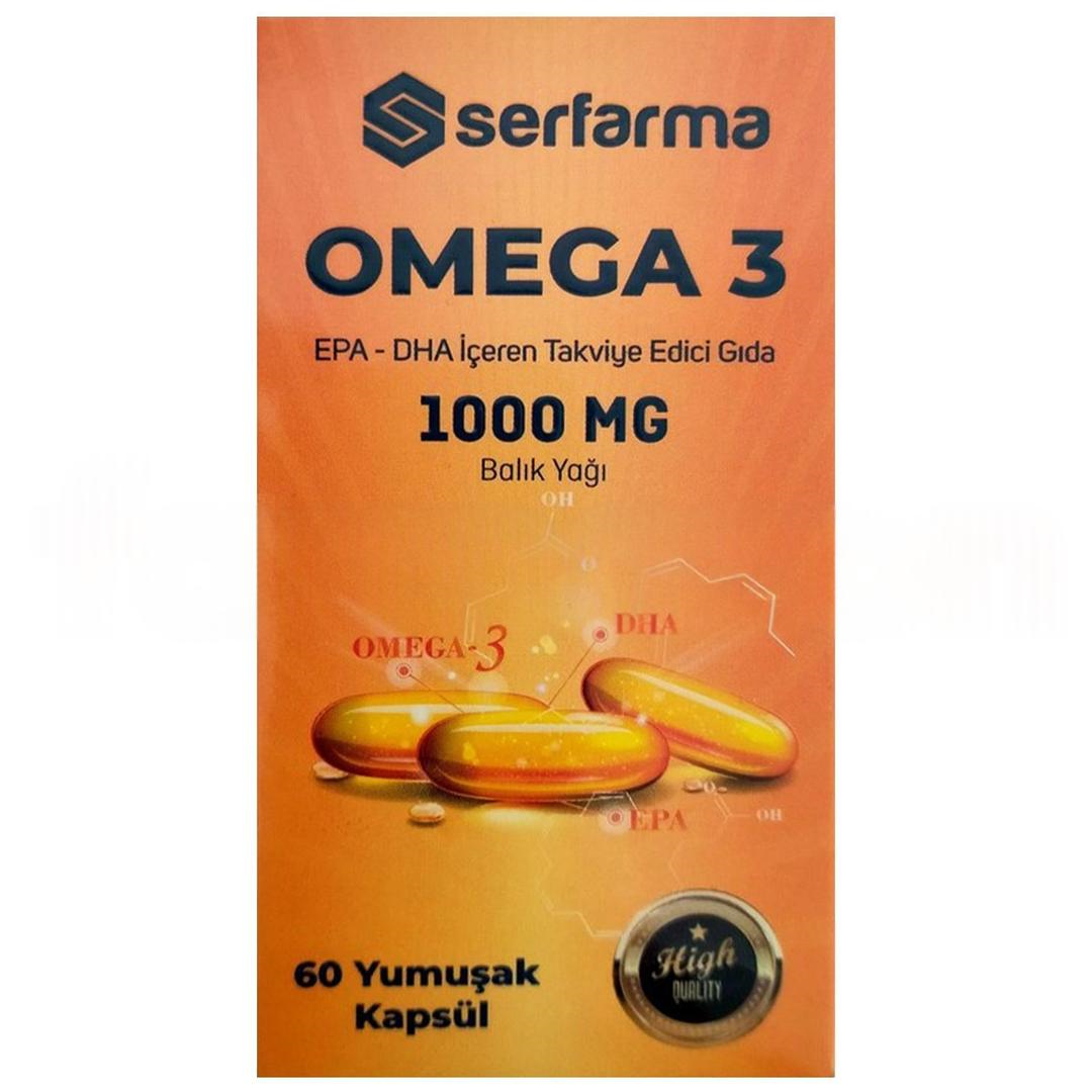 Serfarma Omega 3 EPA DHA 1000 mg Yumuşak Kapsül 60lı