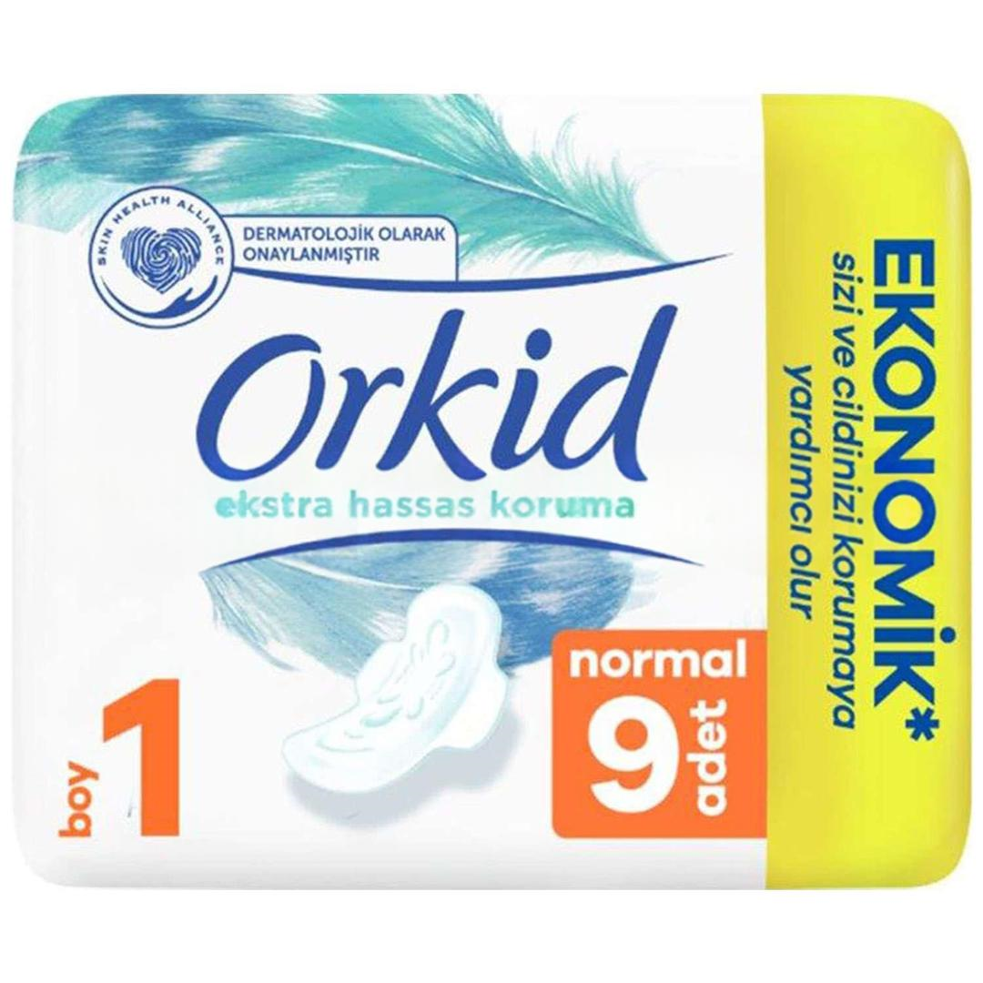 Orkid Extra Ekonomik Paket Hijyenik Ped Hassas Koruma Normal 1 Numara 9lu