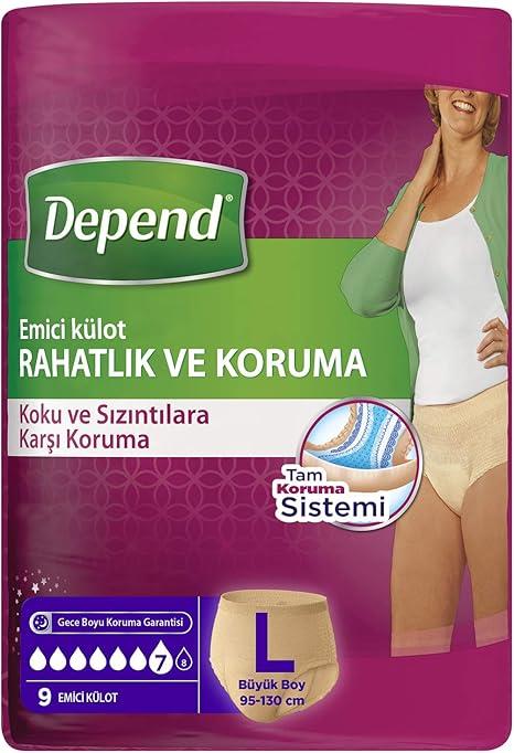 DEPEND EMİCİ KÜLOT BÜYÜK BOY KADIN (9)