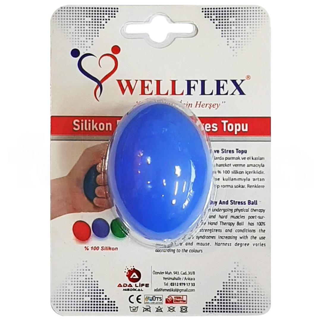 Wellflex El Egzersiz Stres Topu Orta - Mavi