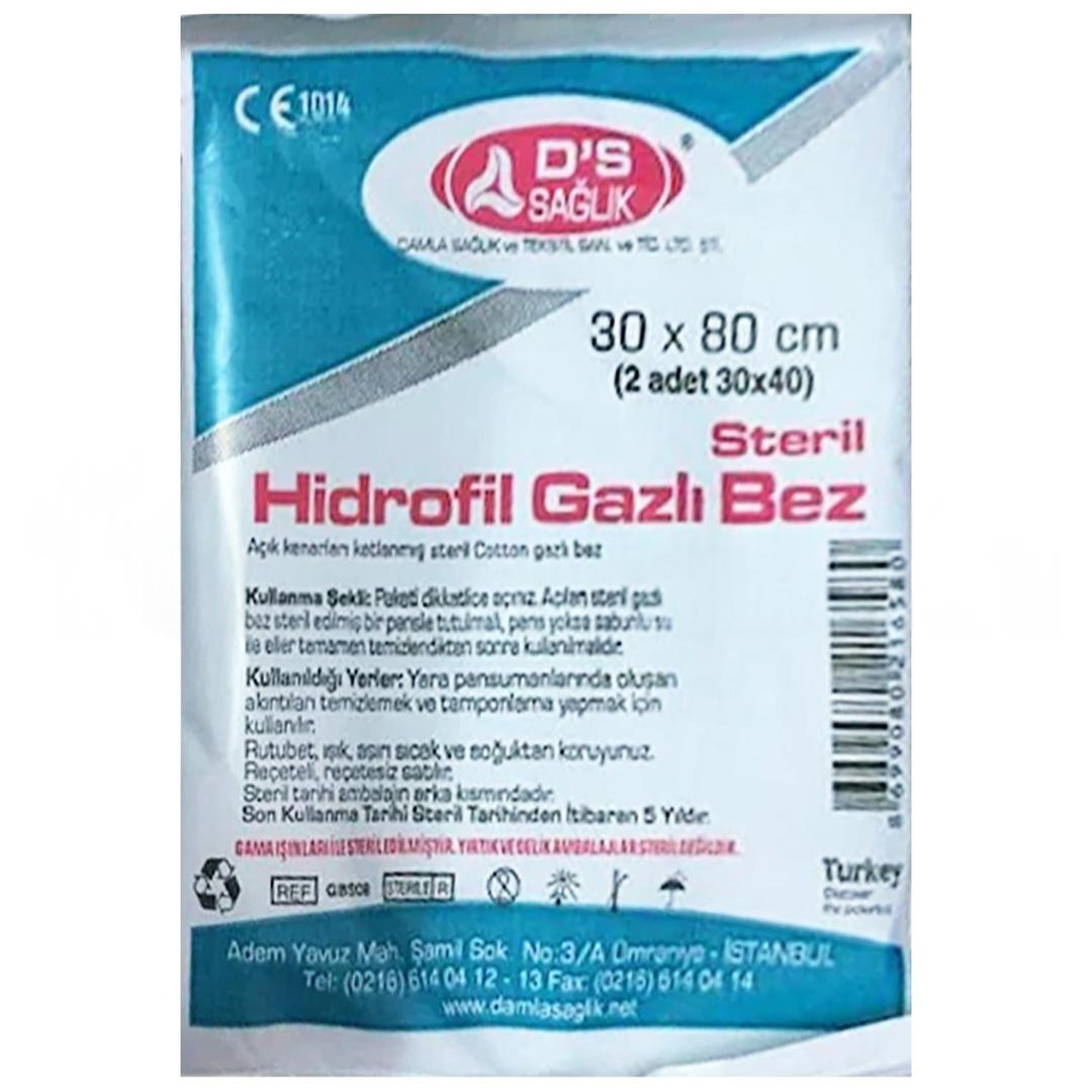 Damla Sağlık Steril Gaz Kompres 30cm × 80cm 2 Parça - 1 Adet
