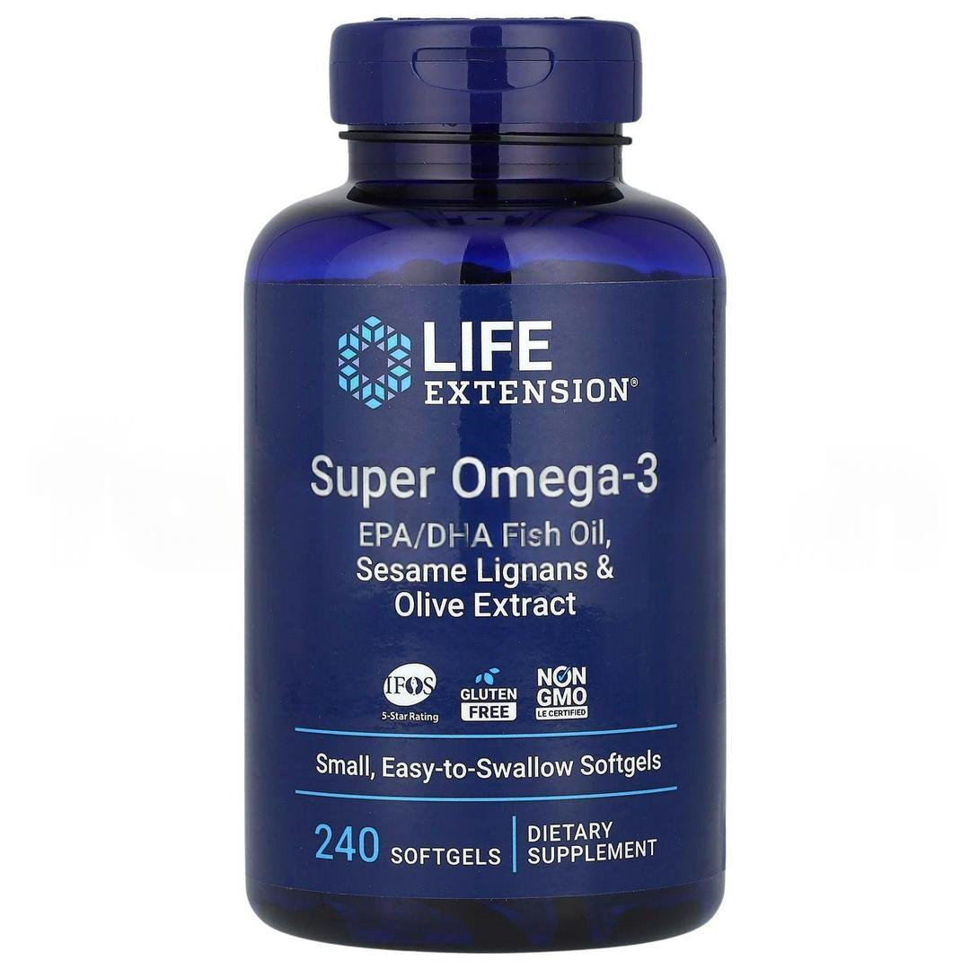 Life Extension Super Omega-3 240 Softgels - İthal