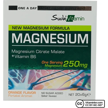 SUDA VITAMIN-MAGNESIUM ORANGE 20 Efervesan Sachet